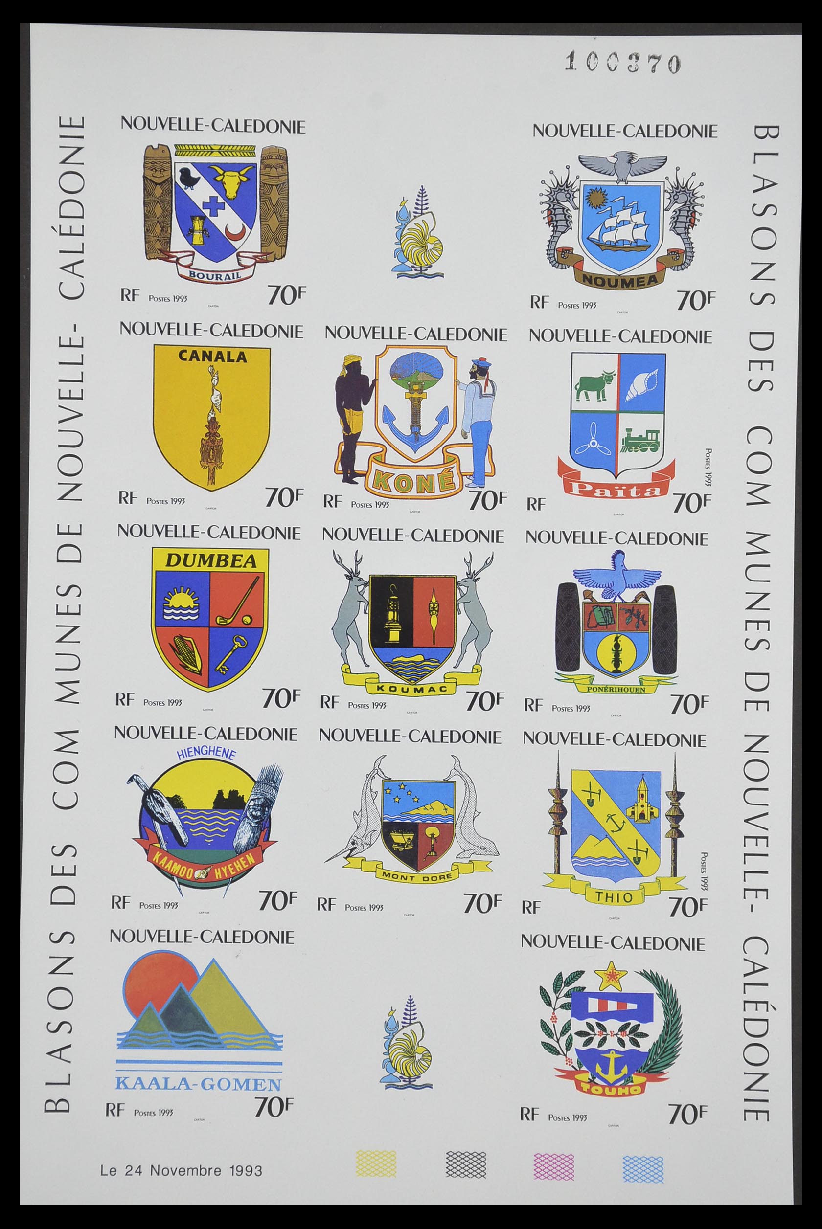 33304 011 - Postzegelverzameling 33304 Nieuw Caledonië ONGETAND 1990-1997.