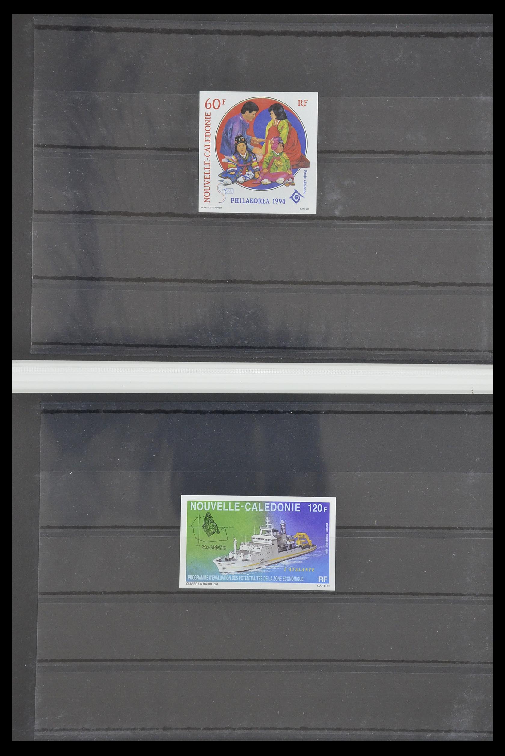 33304 035 - Postzegelverzameling 33304 Nieuw Caledonië ONGETAND 1990-1997.