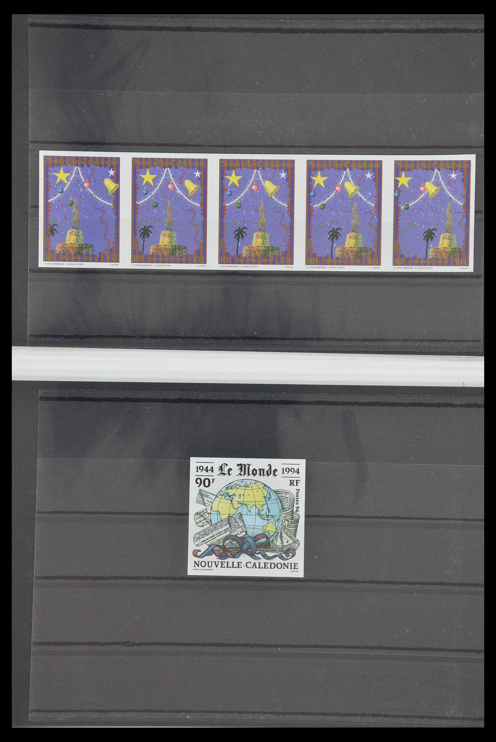 33304 039 - Postzegelverzameling 33304 Nieuw Caledonië ONGETAND 1990-1997.