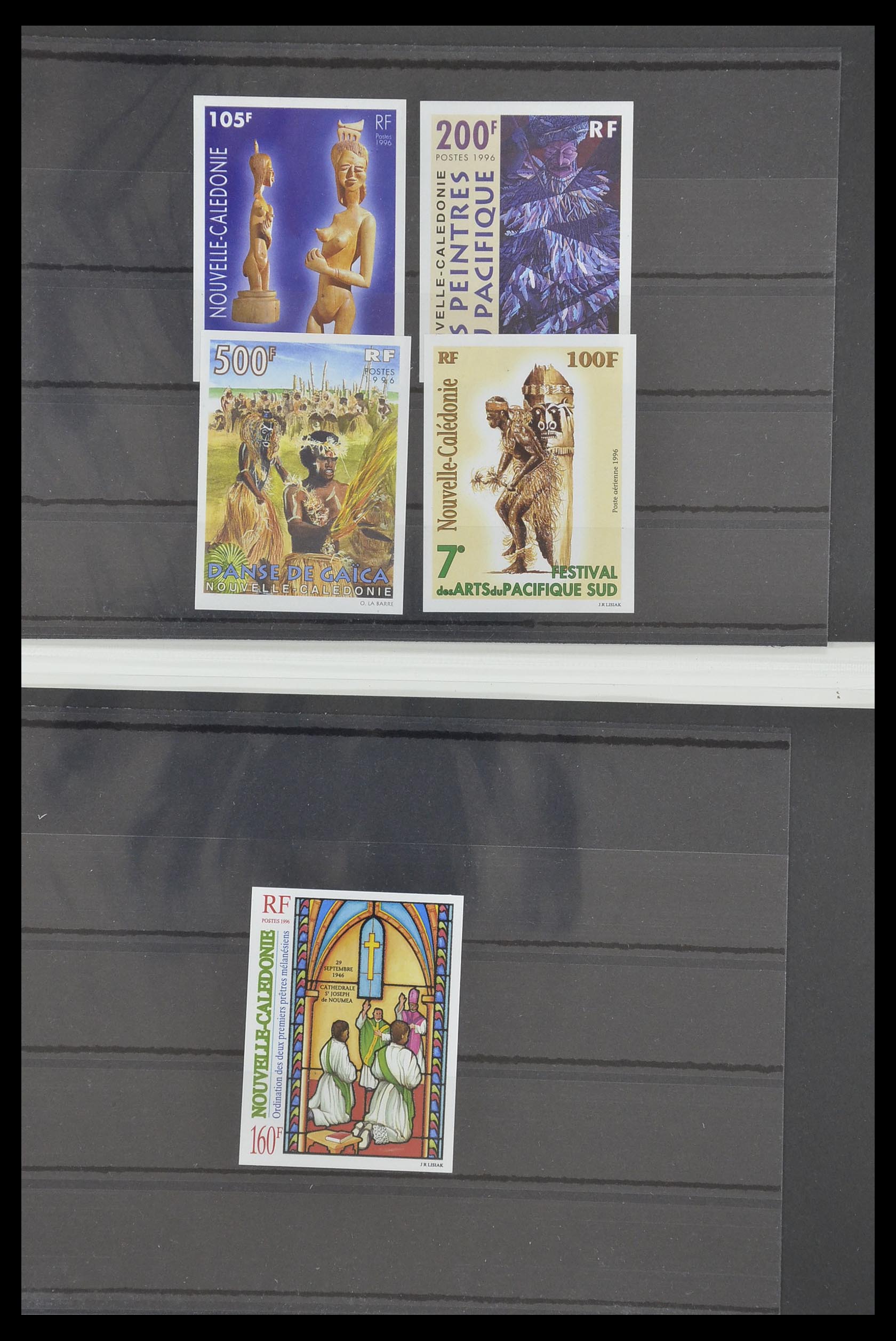 33304 052 - Postzegelverzameling 33304 Nieuw Caledonië ONGETAND 1990-1997.