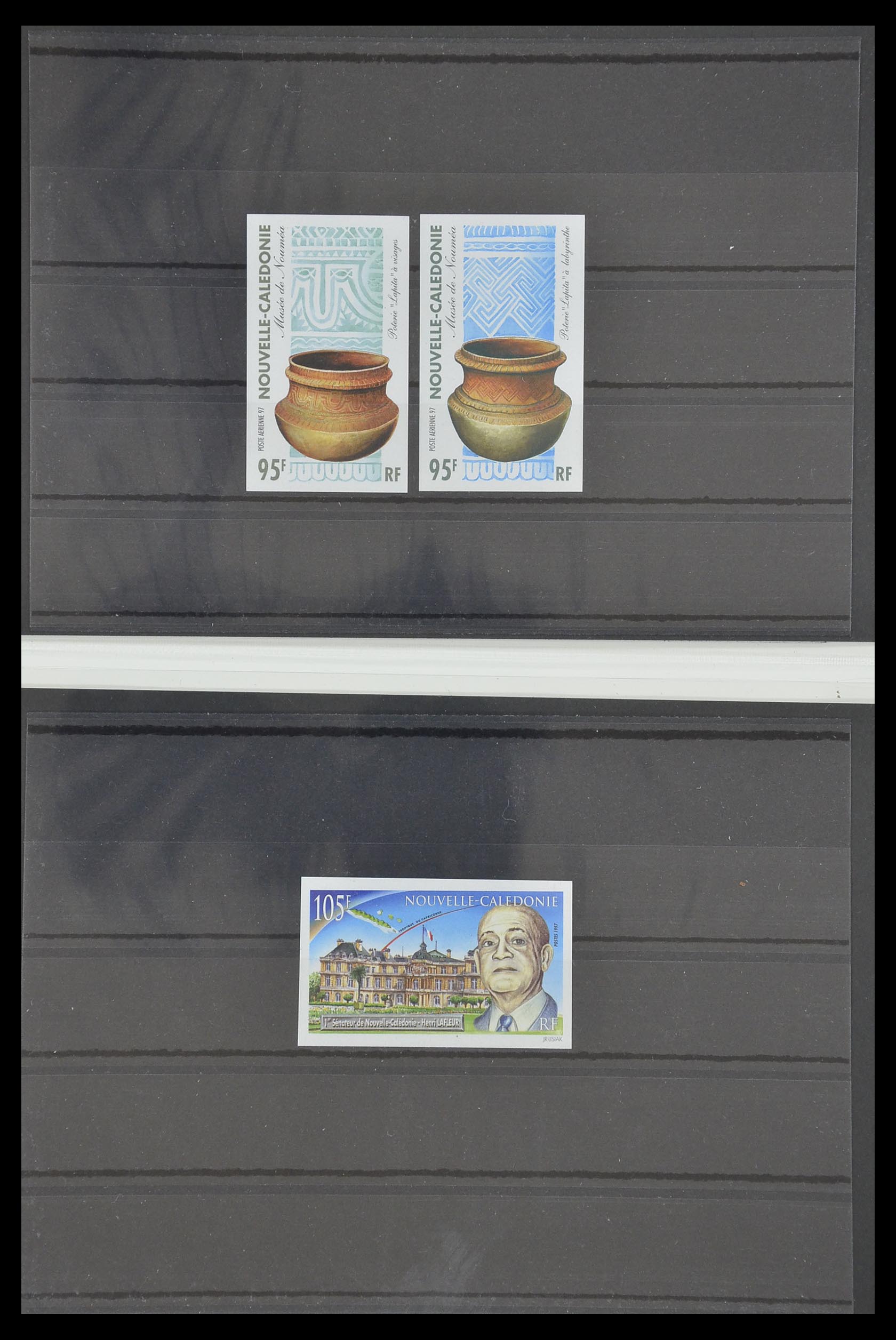 33304 056 - Postzegelverzameling 33304 Nieuw Caledonië ONGETAND 1990-1997.