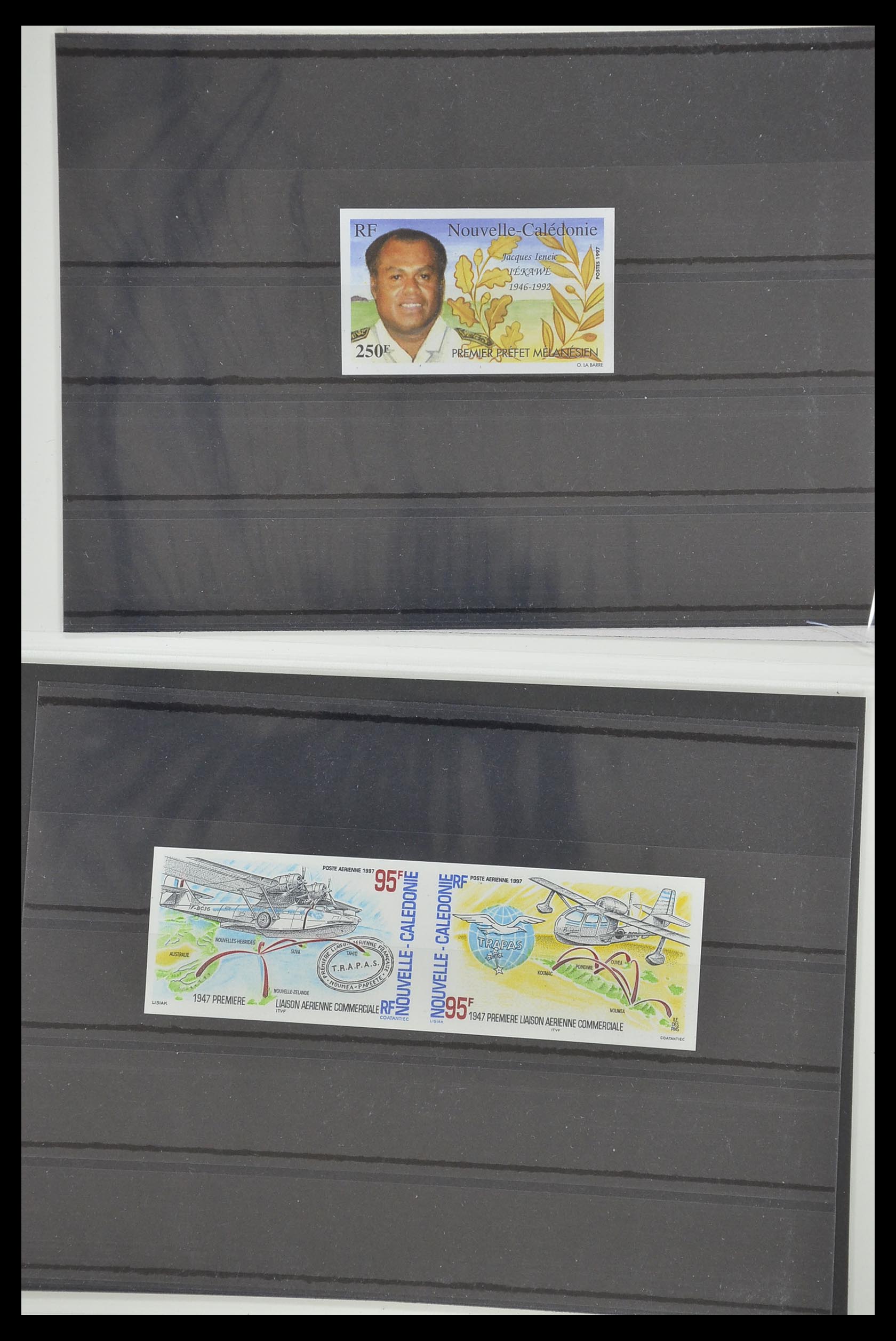 33304 057 - Postzegelverzameling 33304 Nieuw Caledonië ONGETAND 1990-1997.