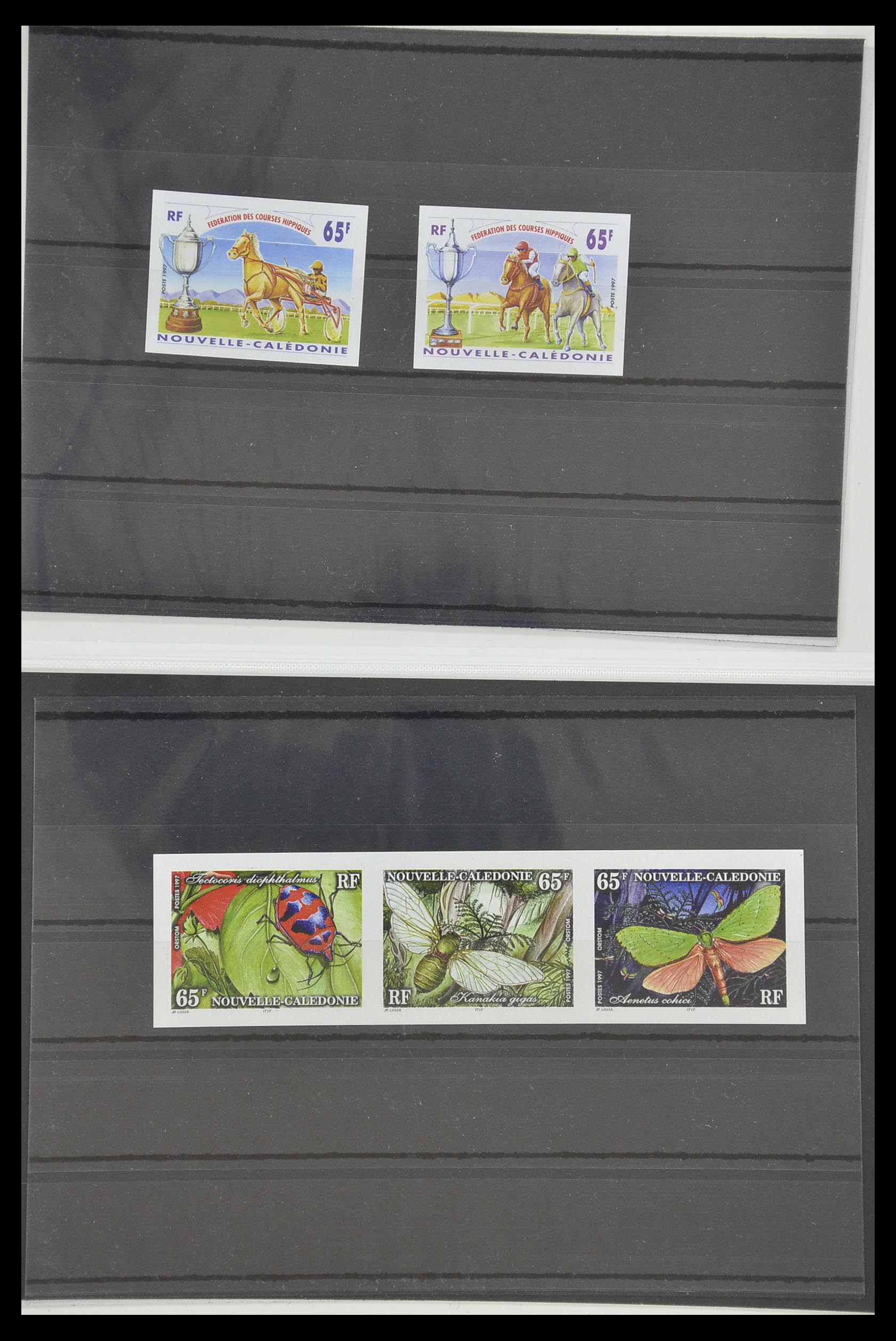 33304 058 - Postzegelverzameling 33304 Nieuw Caledonië ONGETAND 1990-1997.