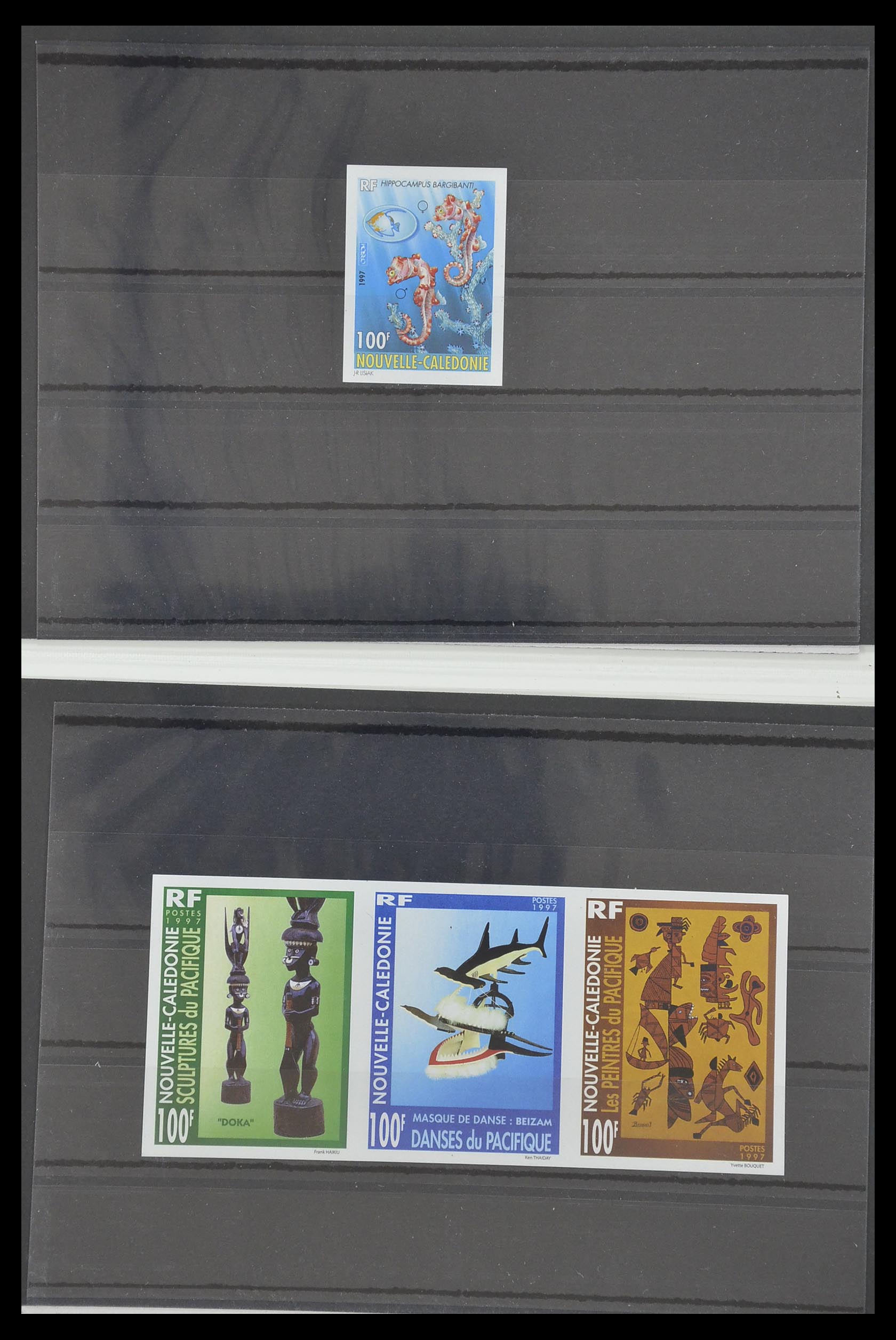 33304 060 - Postzegelverzameling 33304 Nieuw Caledonië ONGETAND 1990-1997.