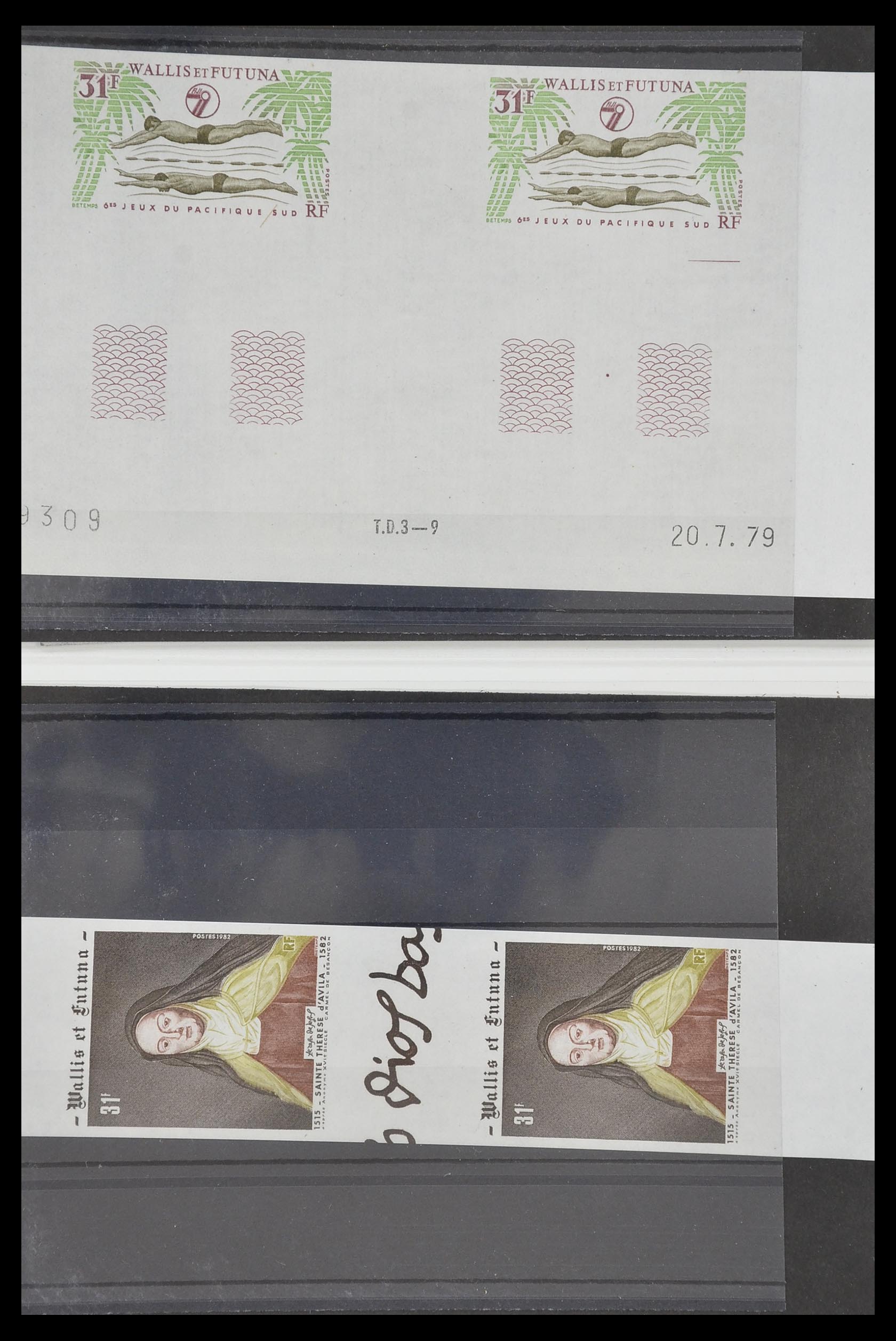 33304 071 - Postzegelverzameling 33304 Nieuw Caledonië ONGETAND 1990-1997.