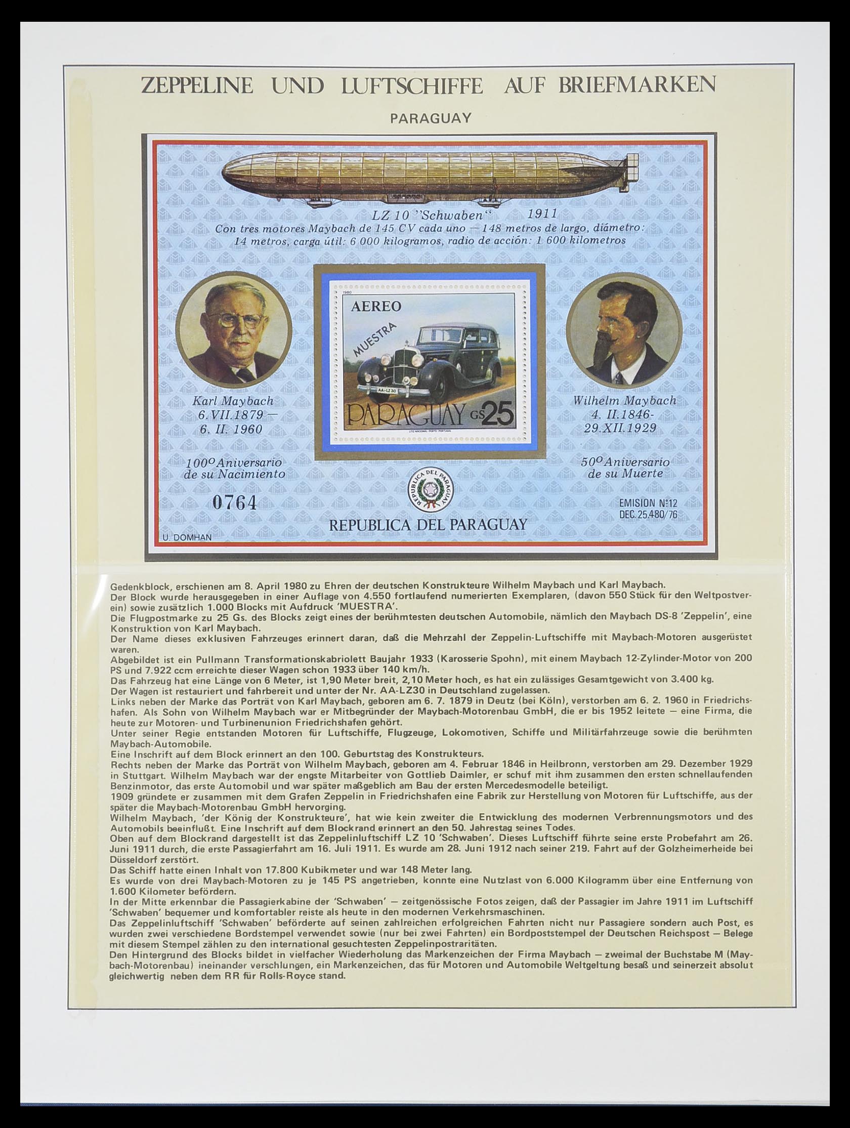 33307 003 - Postzegelverzameling 33307 Motief Zeppelin 1952-2010!