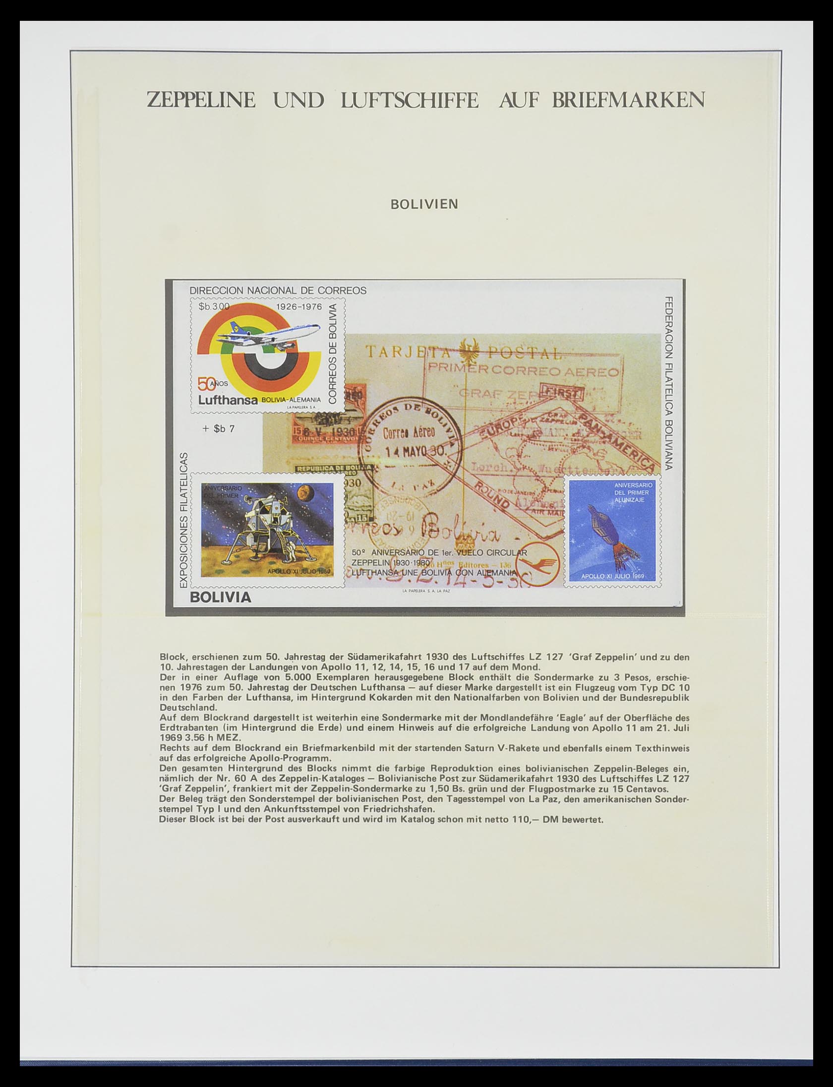 33307 010 - Postzegelverzameling 33307 Motief Zeppelin 1952-2010!