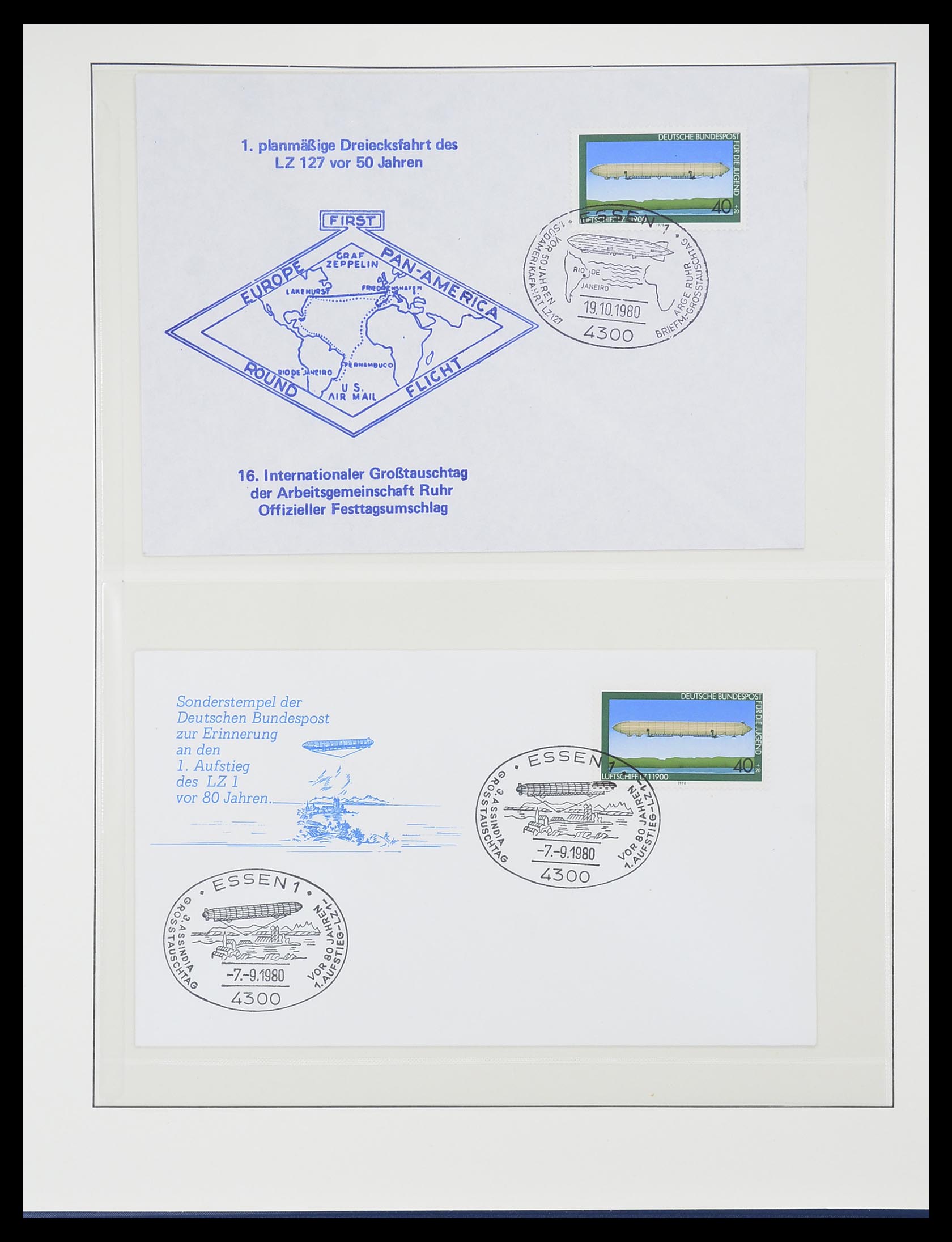 33307 013 - Postzegelverzameling 33307 Motief Zeppelin 1952-2010!