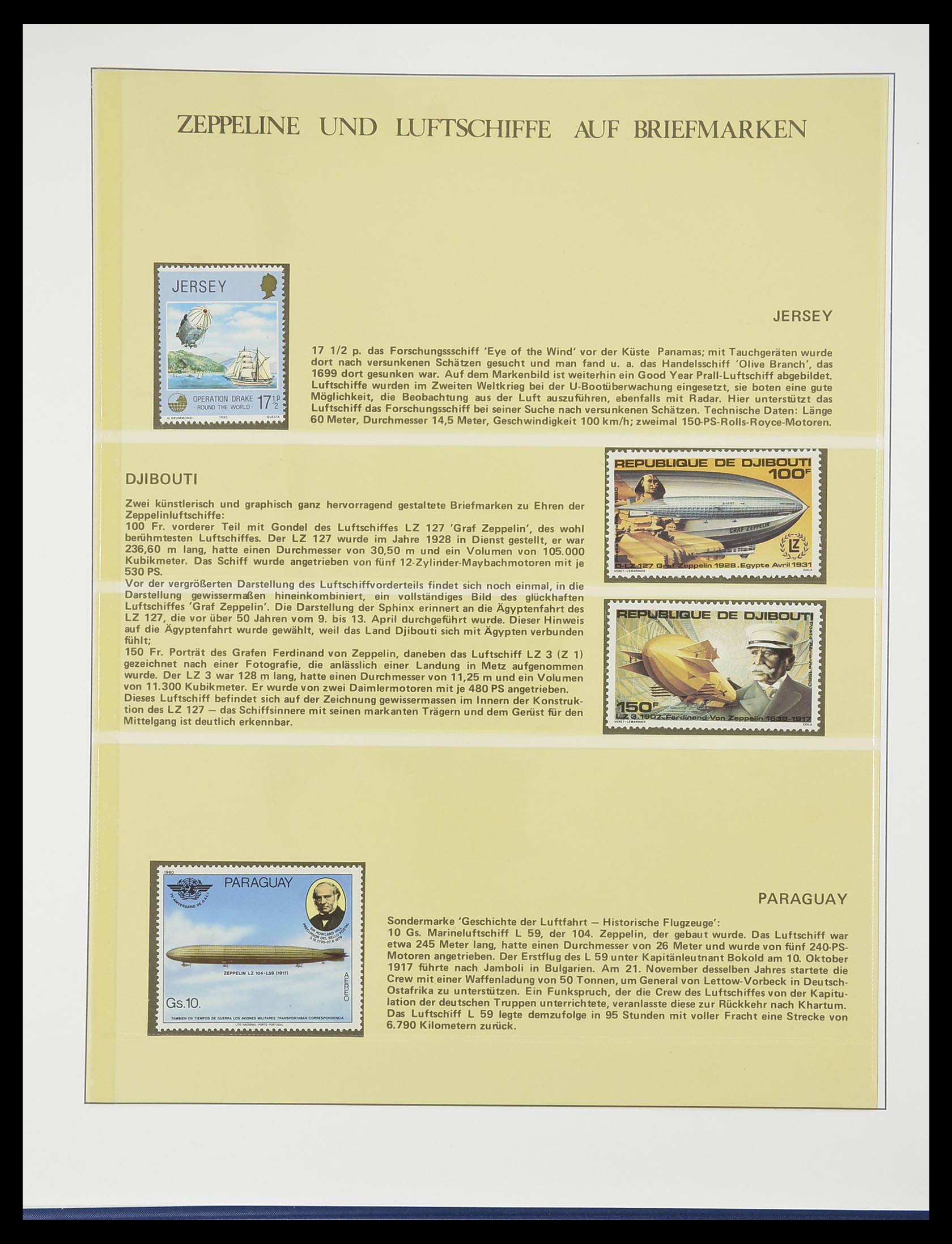 33307 019 - Postzegelverzameling 33307 Motief Zeppelin 1952-2010!