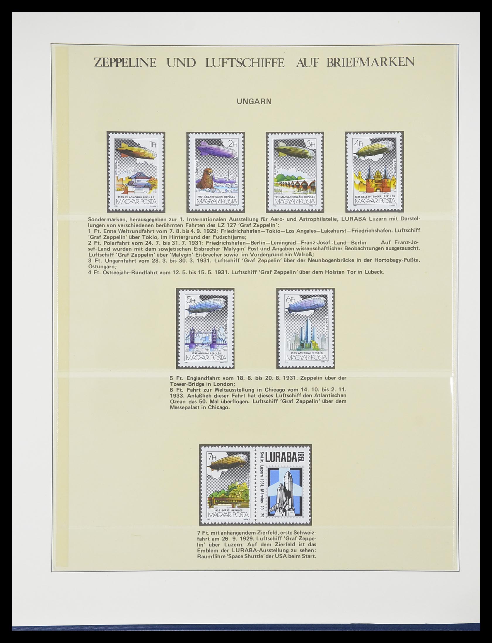 33307 029 - Stamp collection 33307 Thematic Zeppelin 1952-2010!