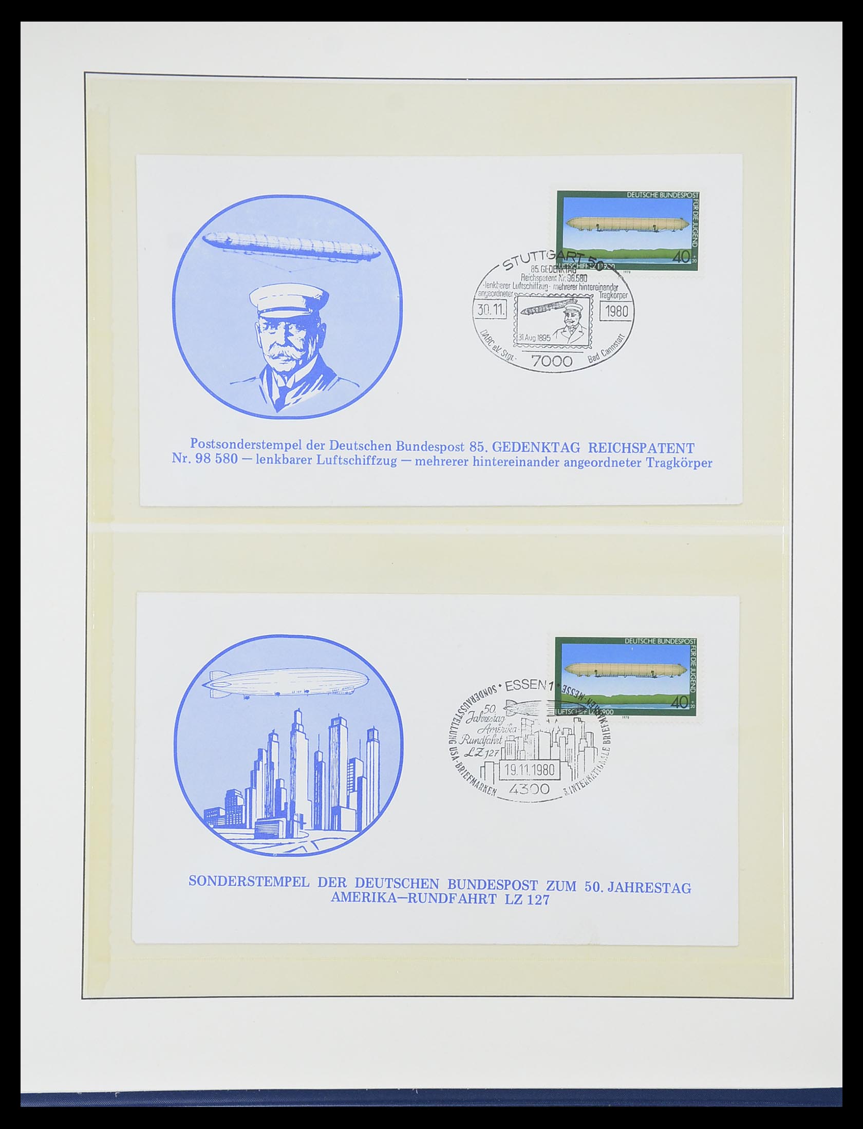 33307 033 - Postzegelverzameling 33307 Motief Zeppelin 1952-2010!