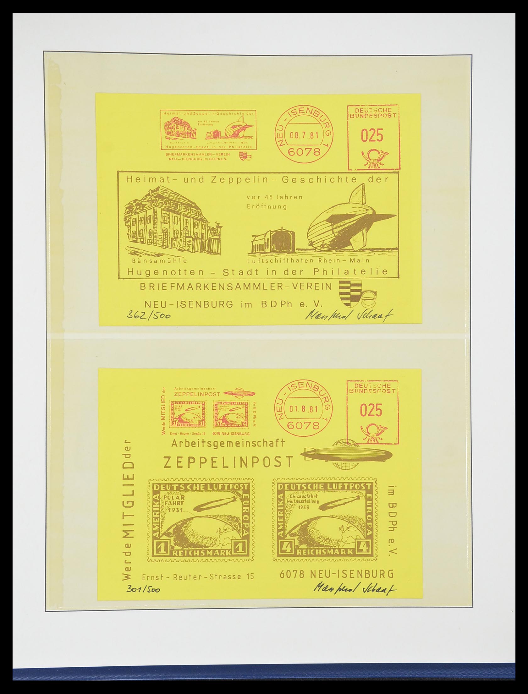33307 050 - Postzegelverzameling 33307 Motief Zeppelin 1952-2010!