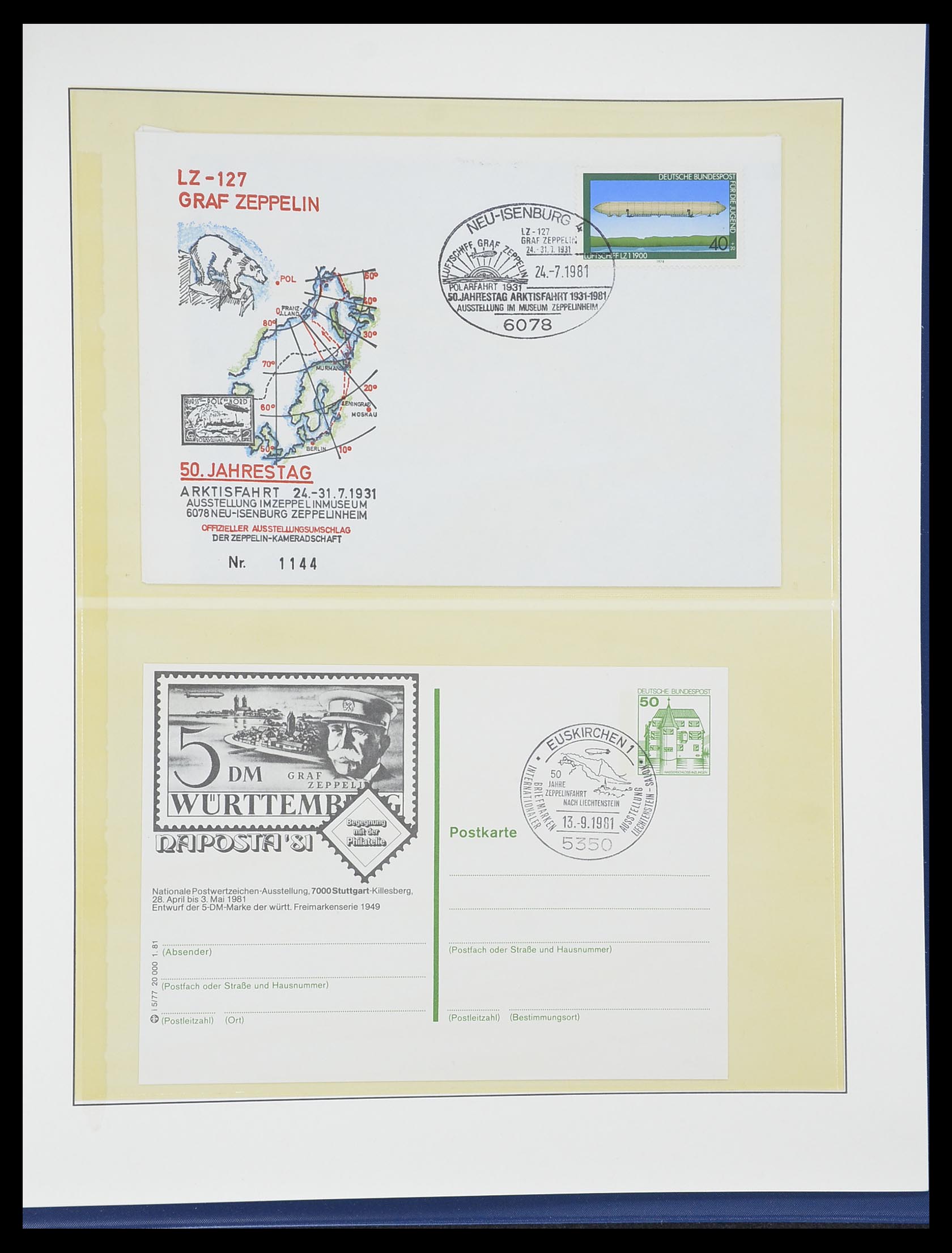 33307 052 - Postzegelverzameling 33307 Motief Zeppelin 1952-2010!