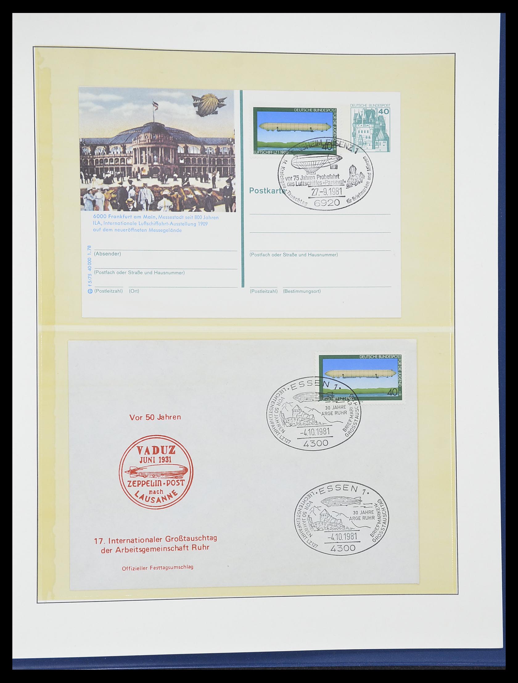 33307 053 - Postzegelverzameling 33307 Motief Zeppelin 1952-2010!