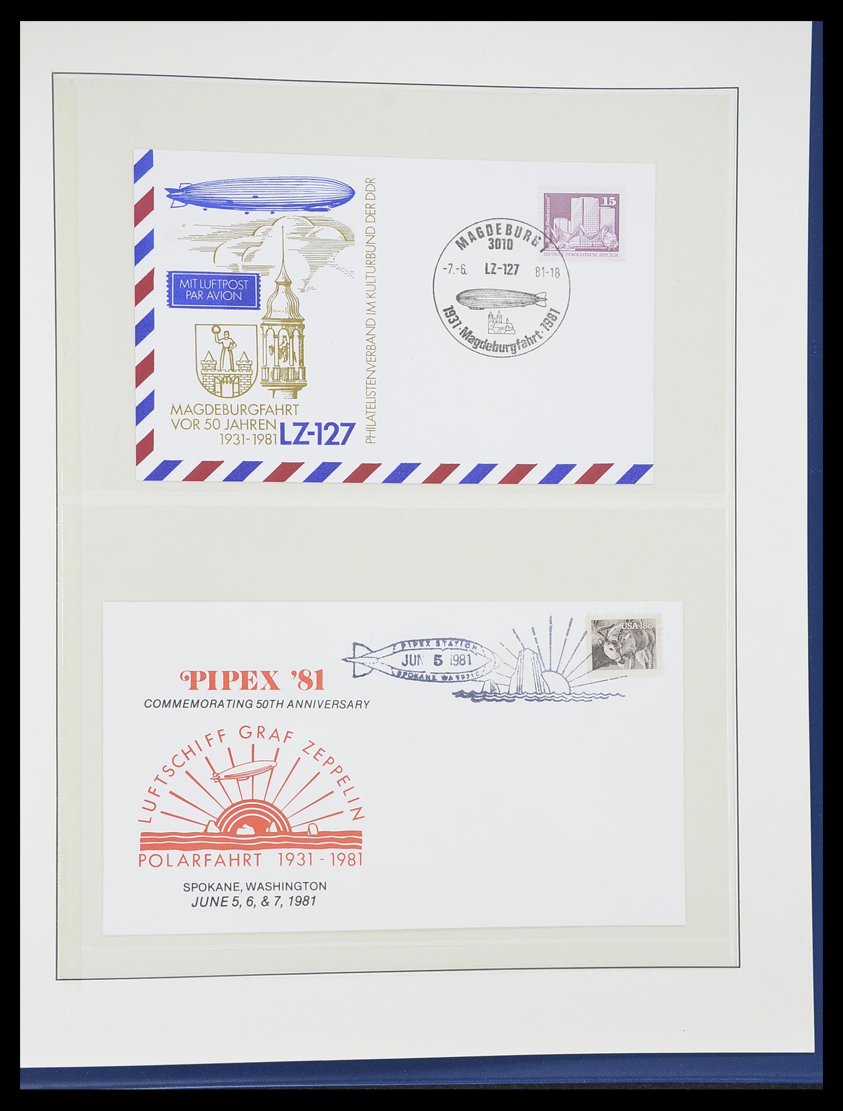 33307 054 - Postzegelverzameling 33307 Motief Zeppelin 1952-2010!