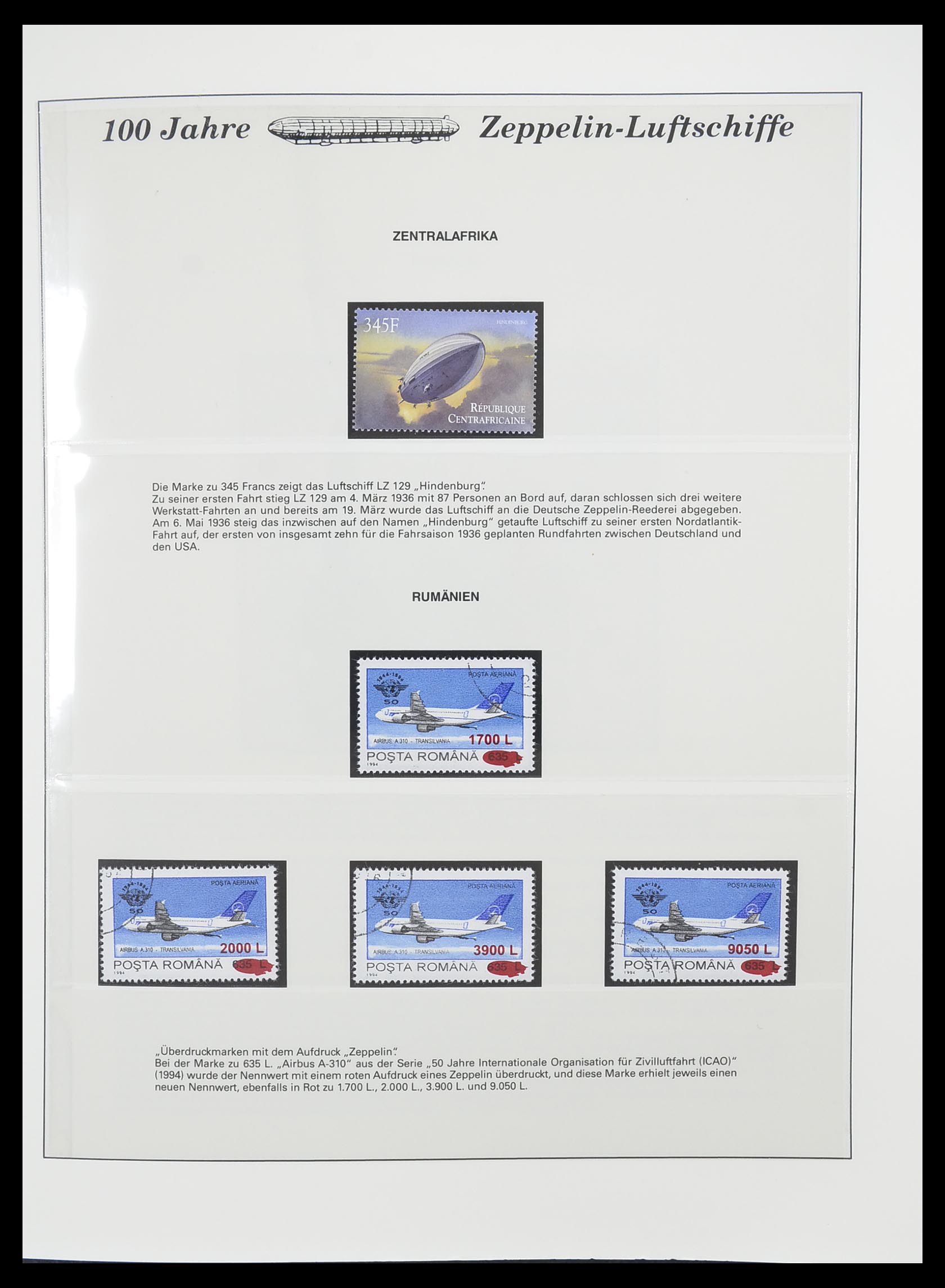 33307 063 - Postzegelverzameling 33307 Motief Zeppelin 1952-2010!