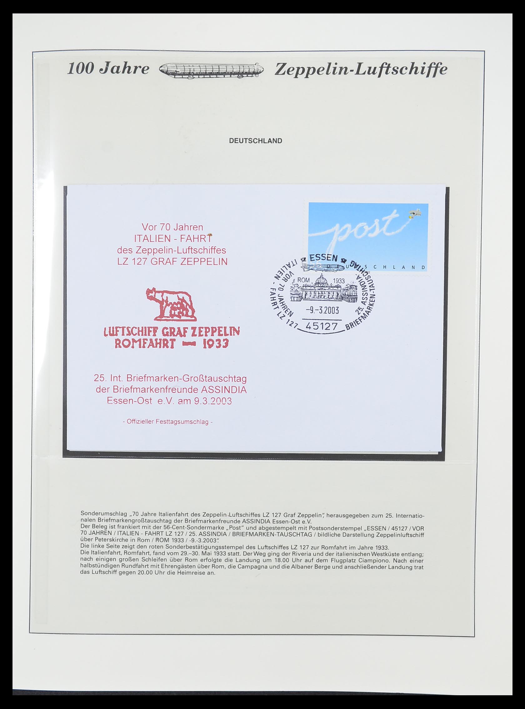33307 073 - Postzegelverzameling 33307 Motief Zeppelin 1952-2010!