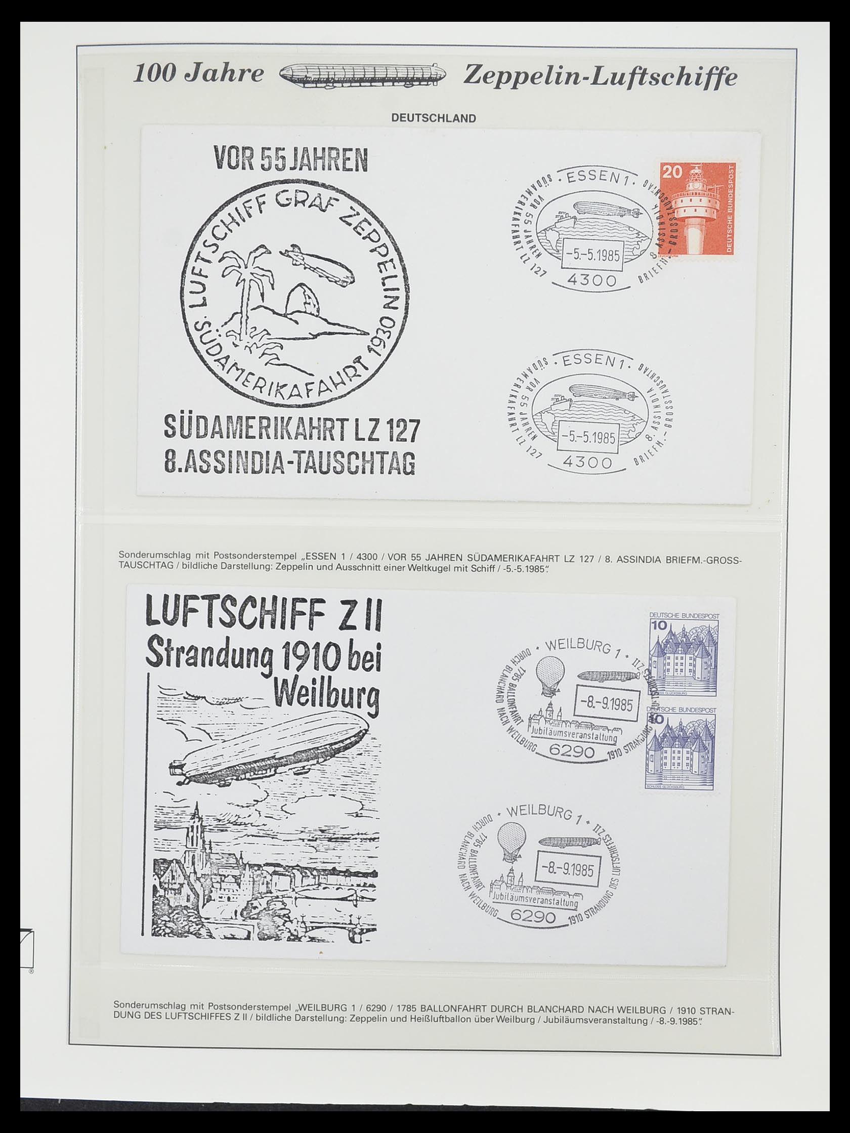 33307 084 - Postzegelverzameling 33307 Motief Zeppelin 1952-2010!