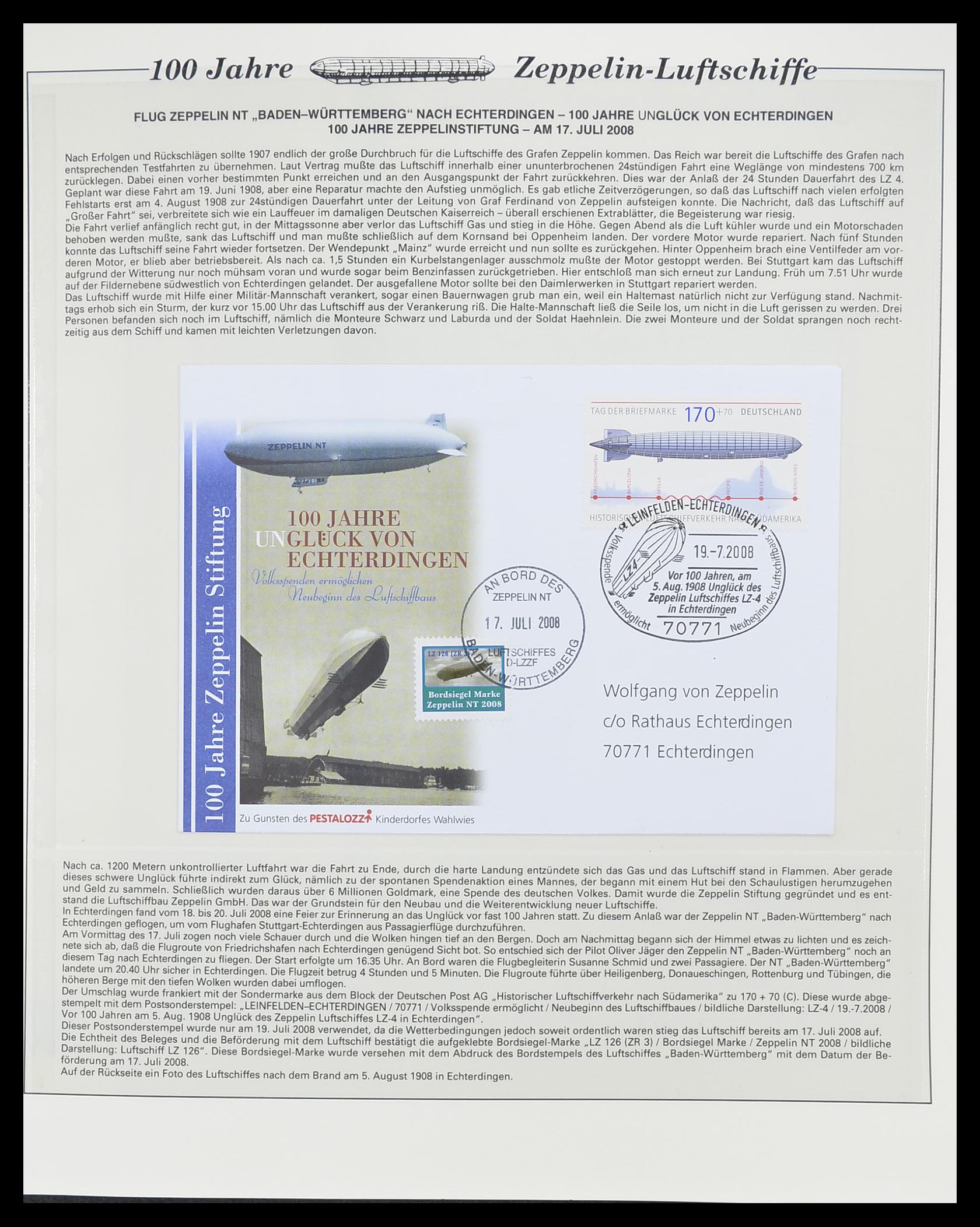 33307 090 - Postzegelverzameling 33307 Motief Zeppelin 1952-2010!