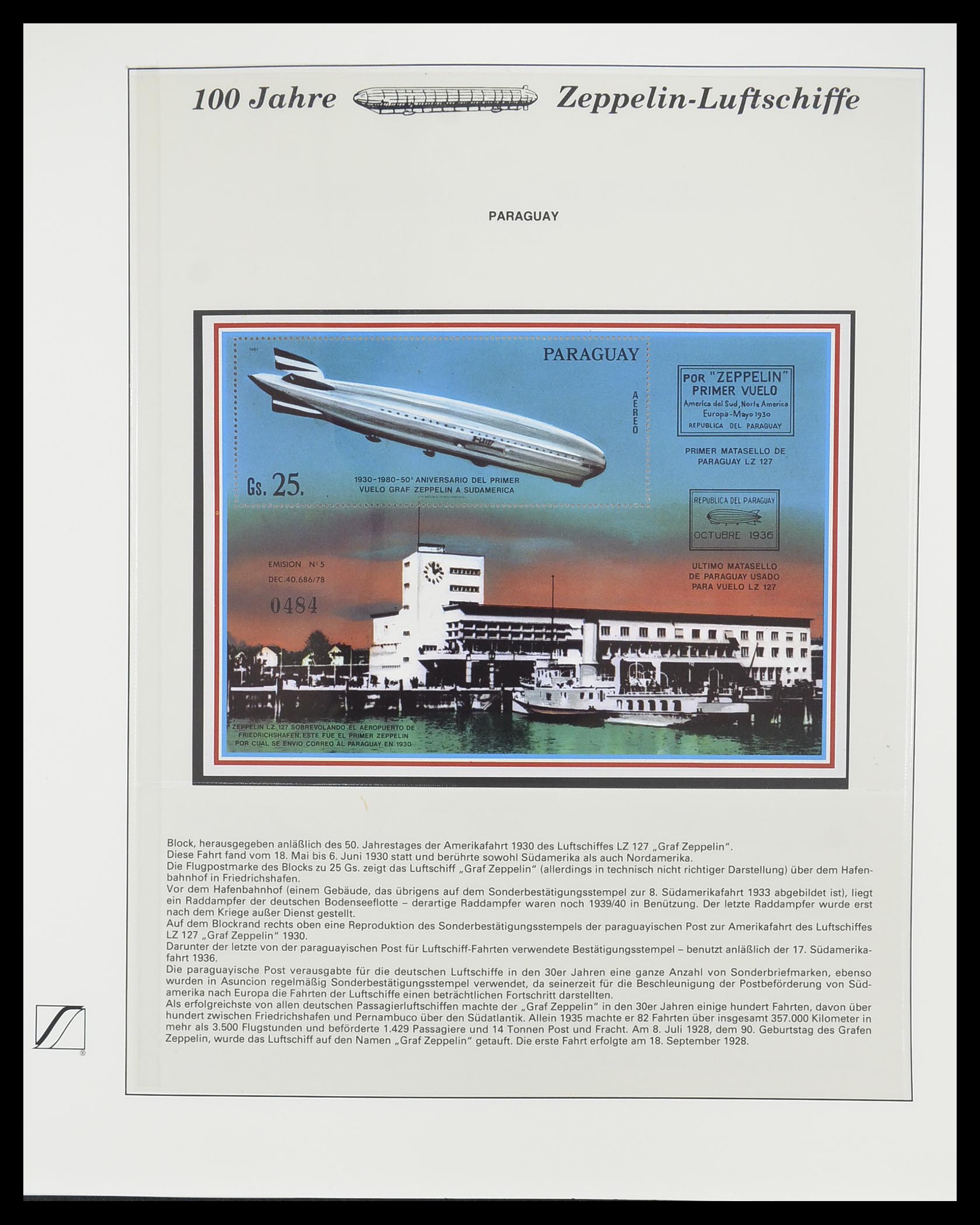 33307 091 - Postzegelverzameling 33307 Motief Zeppelin 1952-2010!