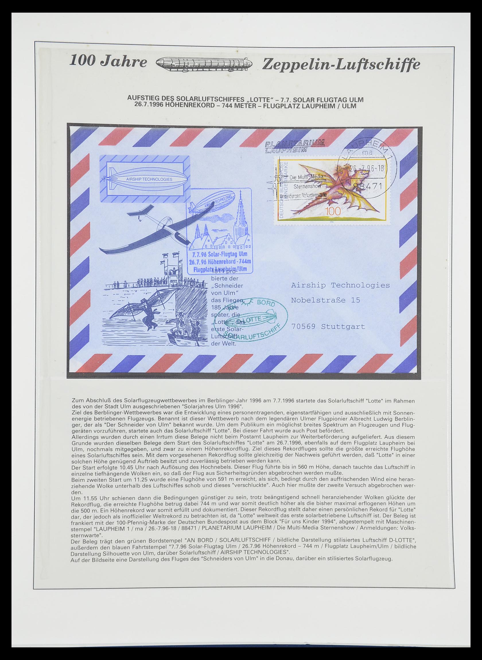 33307 847 - Postzegelverzameling 33307 Motief Zeppelin 1952-2010!
