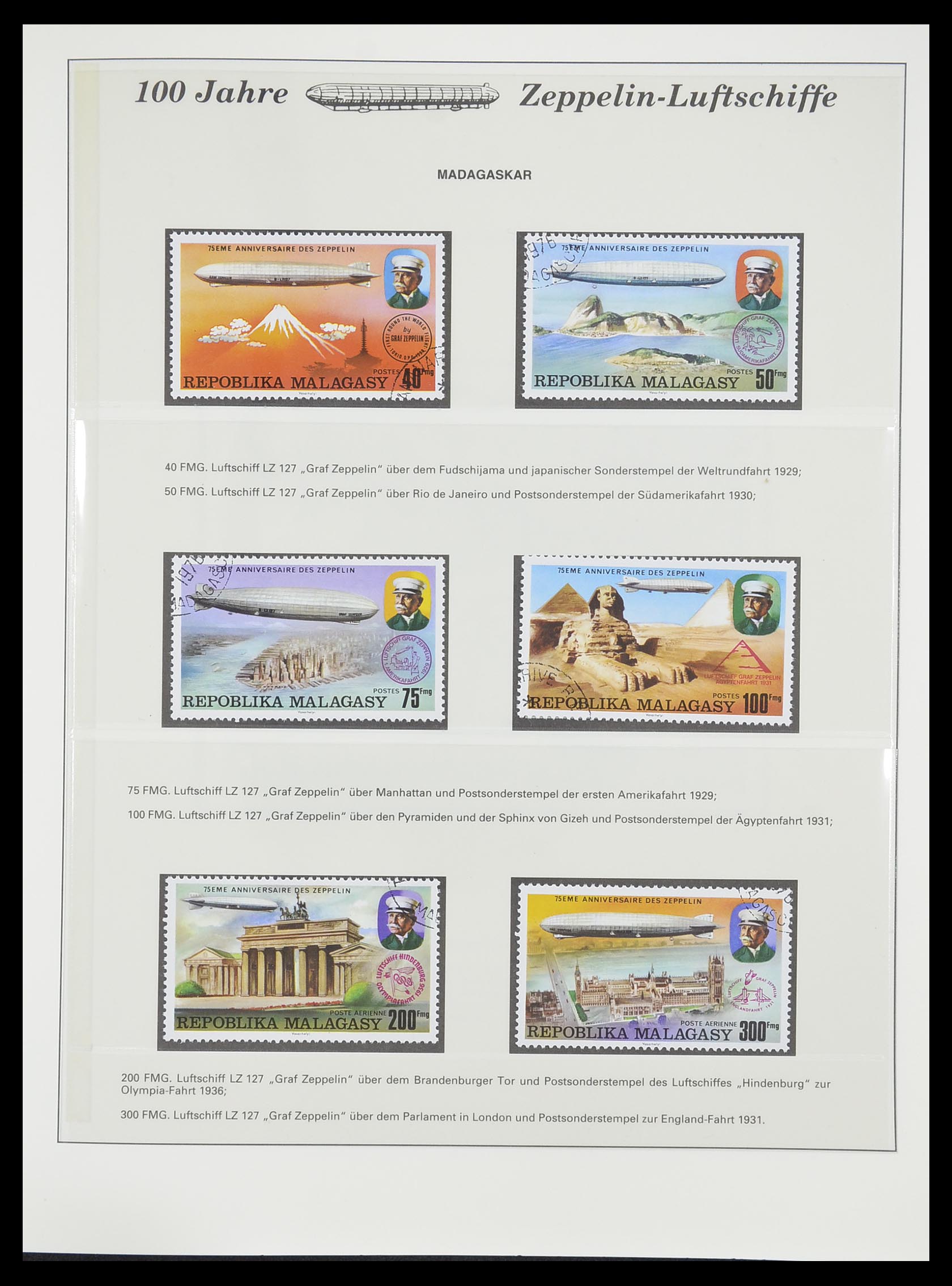33307 874 - Stamp collection 33307 Thematic Zeppelin 1952-2010!