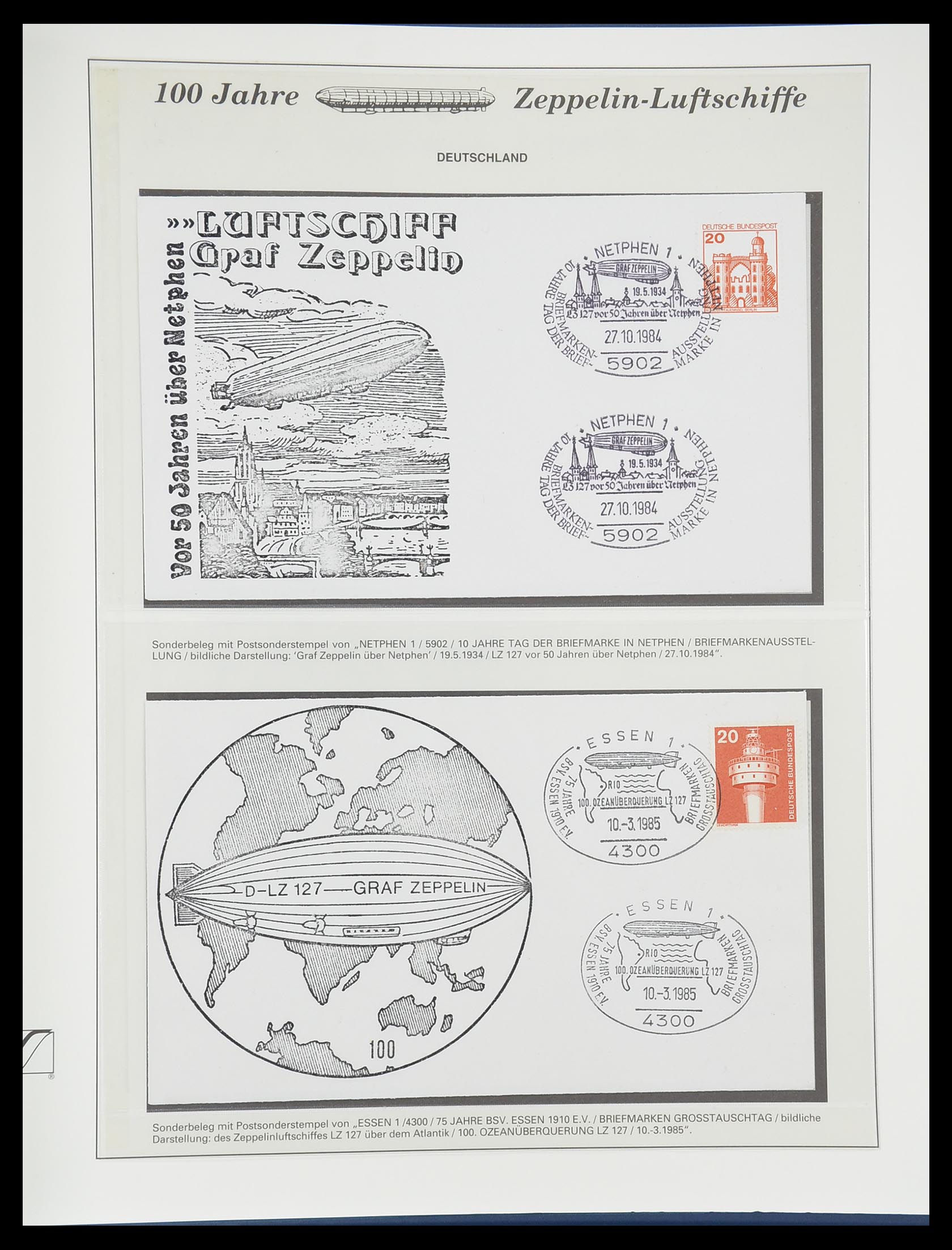 33307 918 - Postzegelverzameling 33307 Motief Zeppelin 1952-2010!