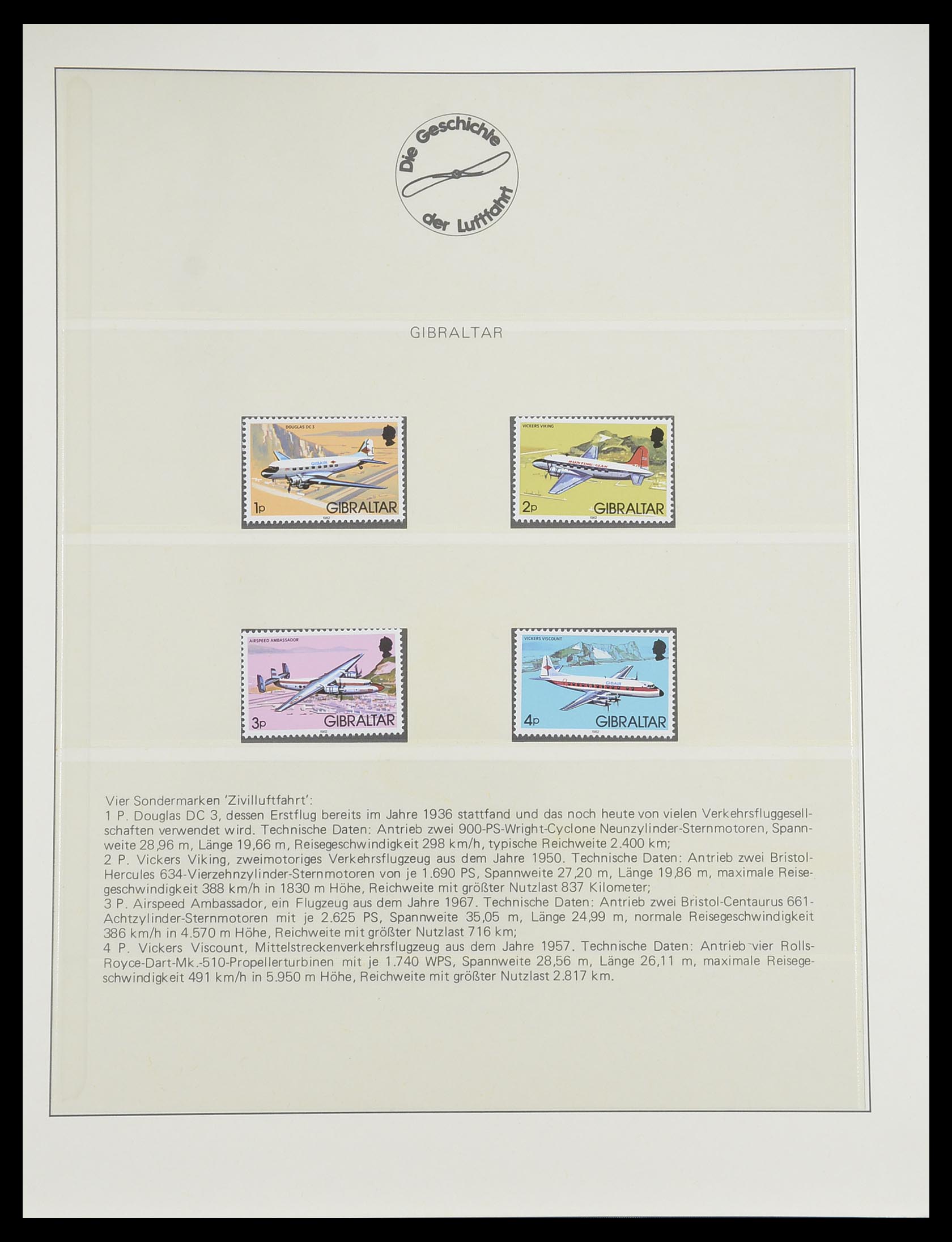 33308 0001 - Postzegelverzameling 33308 Motief luchtpost 1925-2012.
