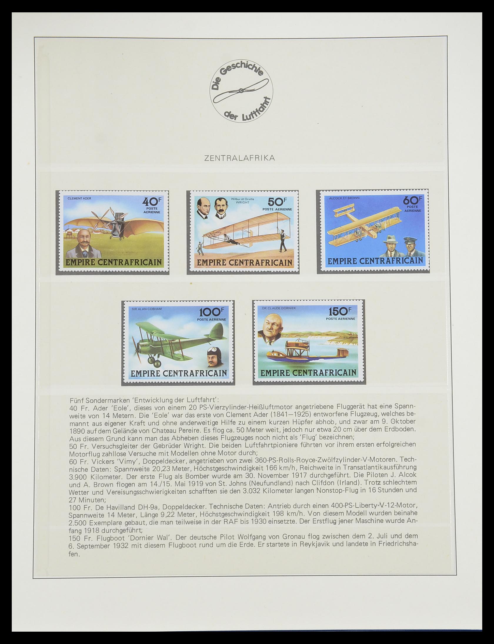 33308 0005 - Postzegelverzameling 33308 Motief luchtpost 1925-2012.