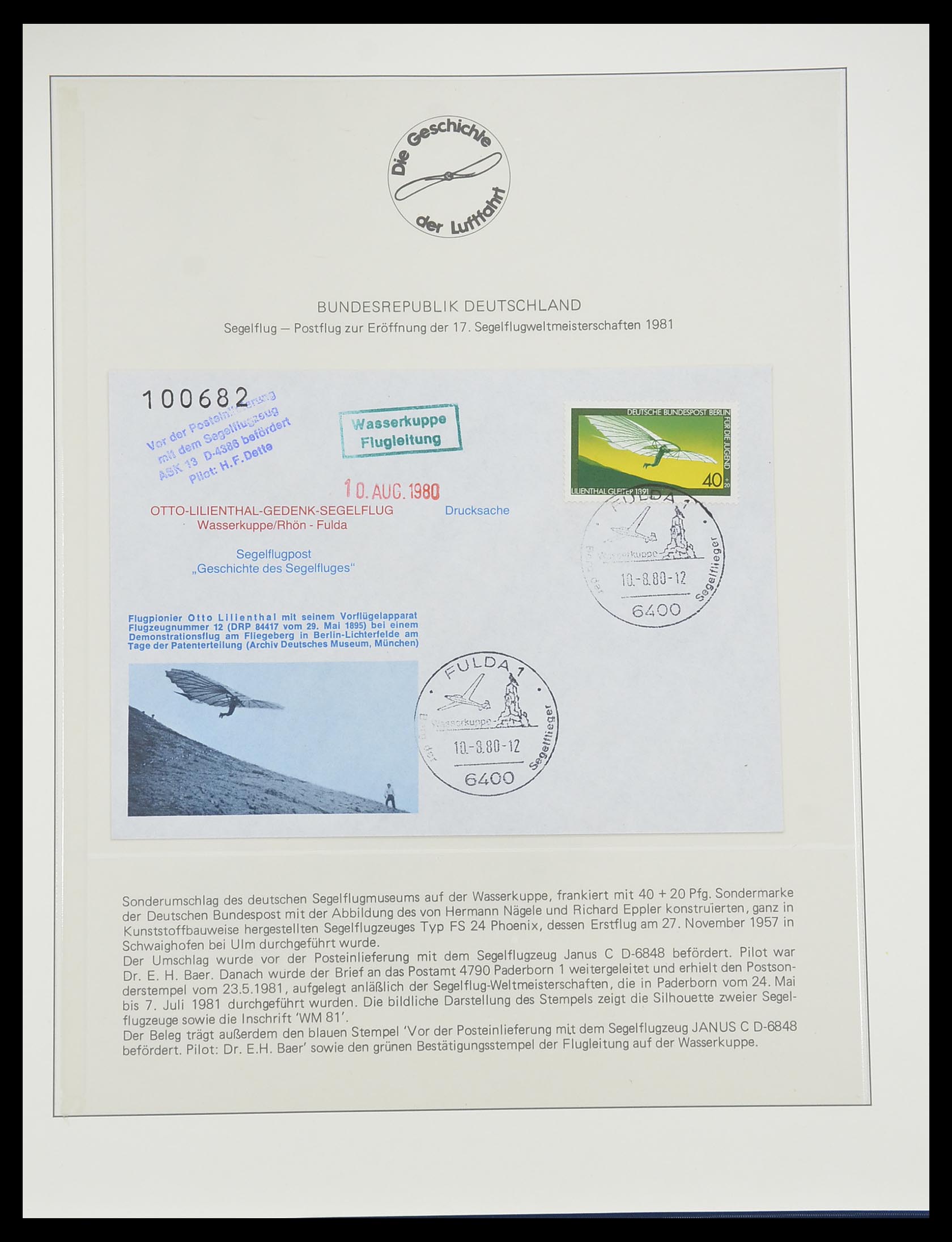 33308 0007 - Postzegelverzameling 33308 Motief luchtpost 1925-2012.