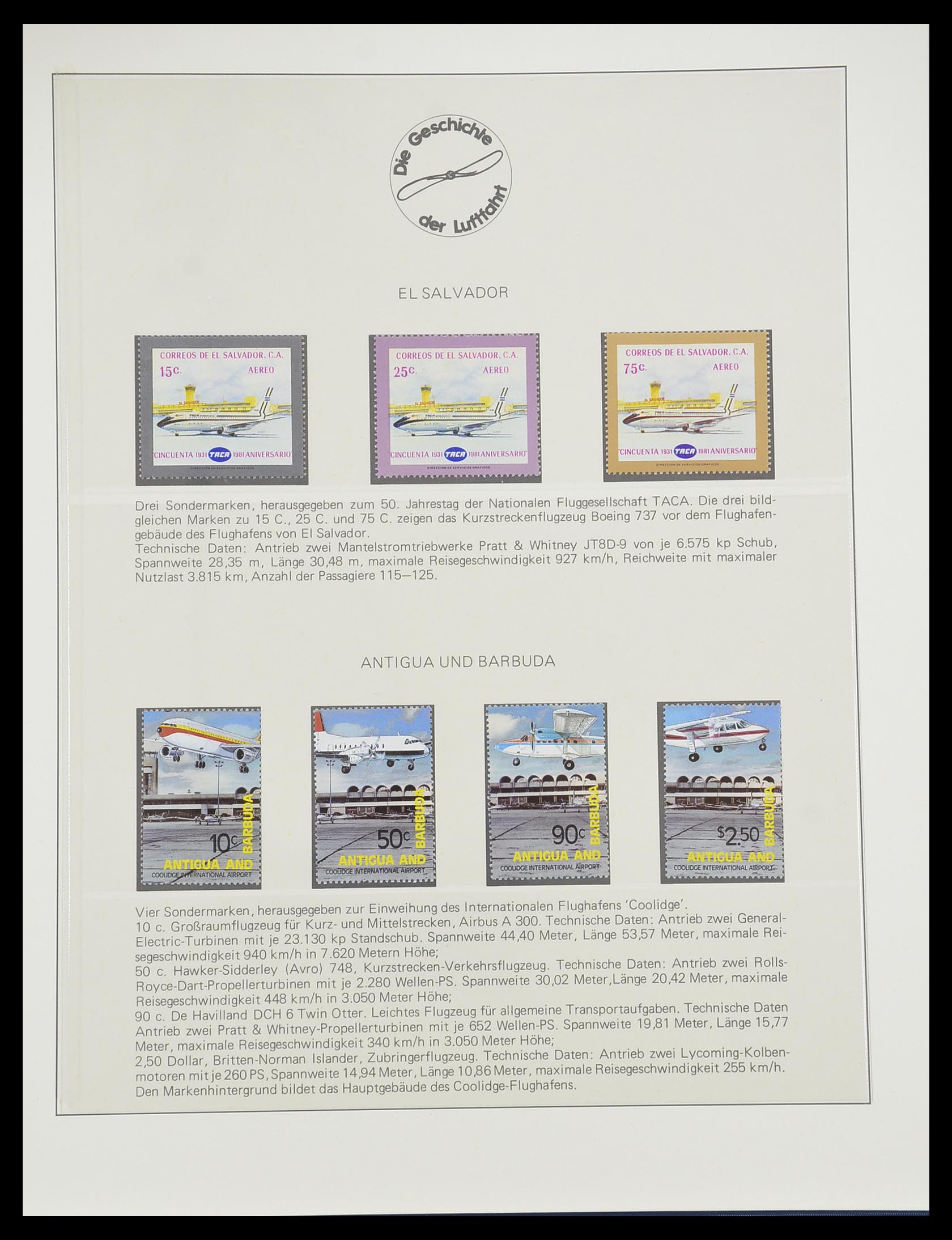 33308 0008 - Postzegelverzameling 33308 Motief luchtpost 1925-2012.