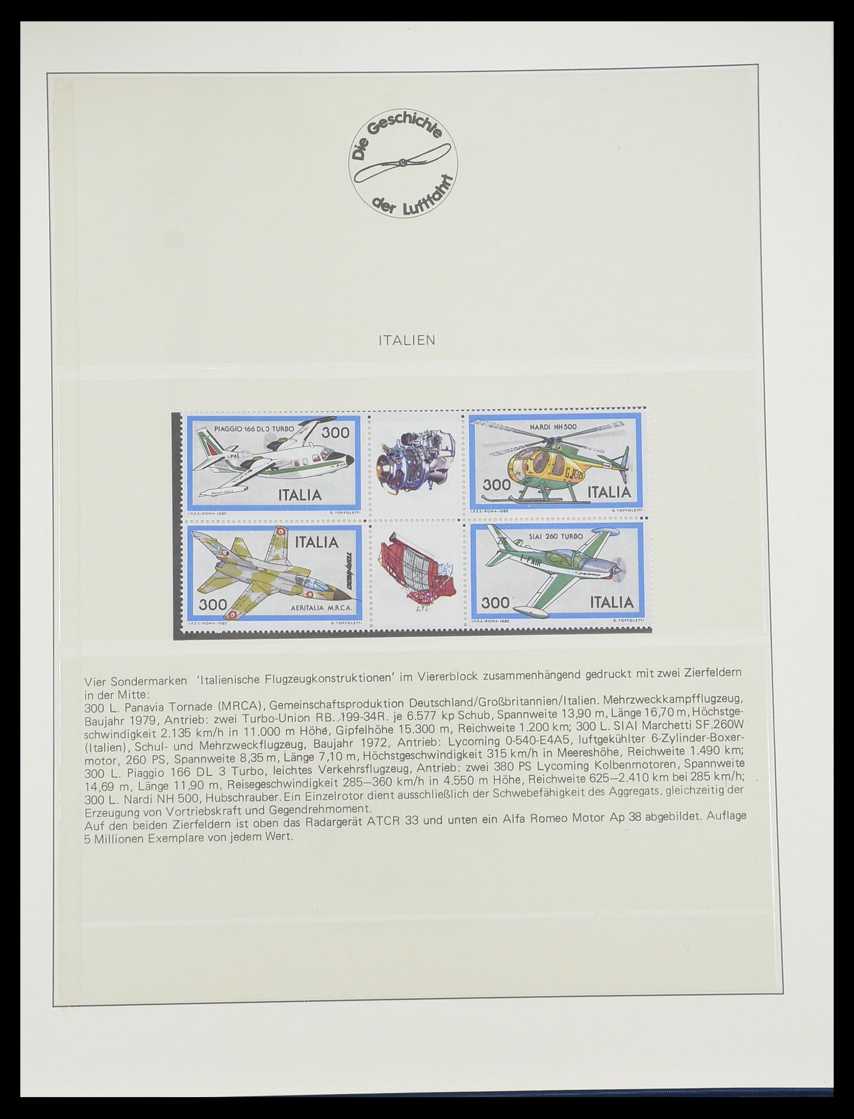 33308 0010 - Postzegelverzameling 33308 Motief luchtpost 1925-2012.