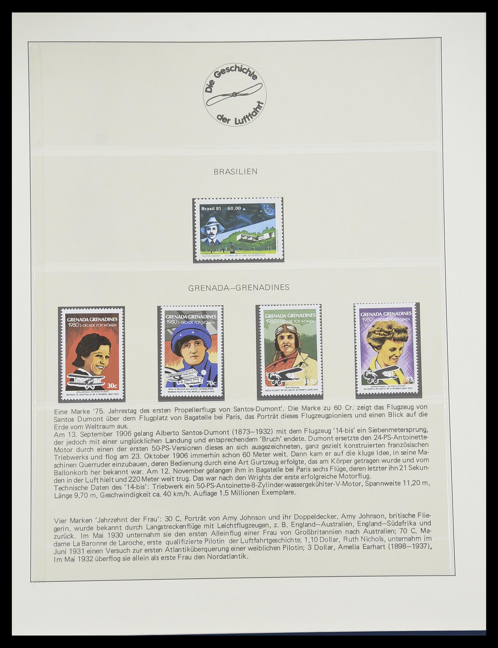 33308 0015 - Postzegelverzameling 33308 Motief luchtpost 1925-2012.