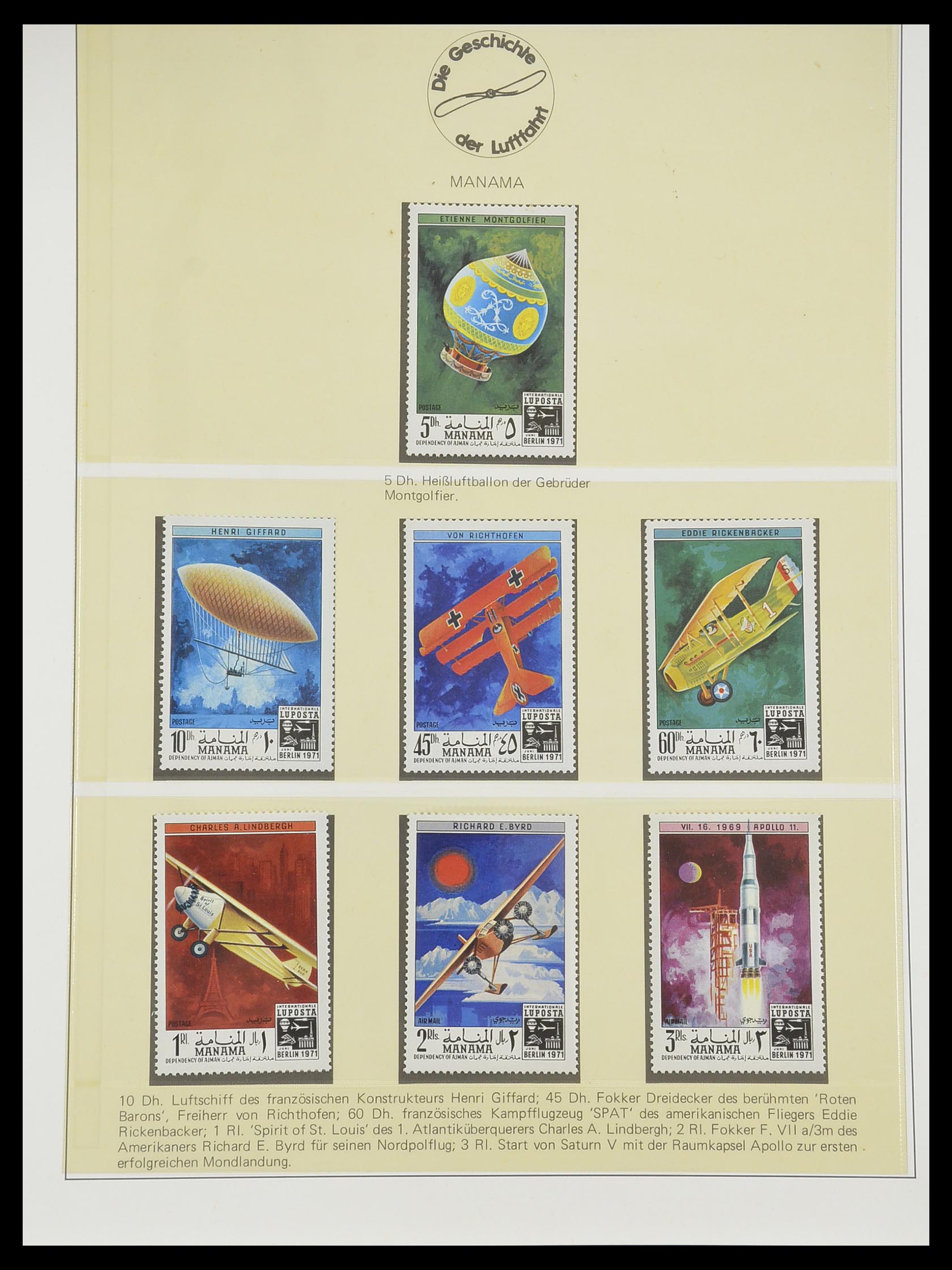 33308 0024 - Postzegelverzameling 33308 Motief luchtpost 1925-2012.