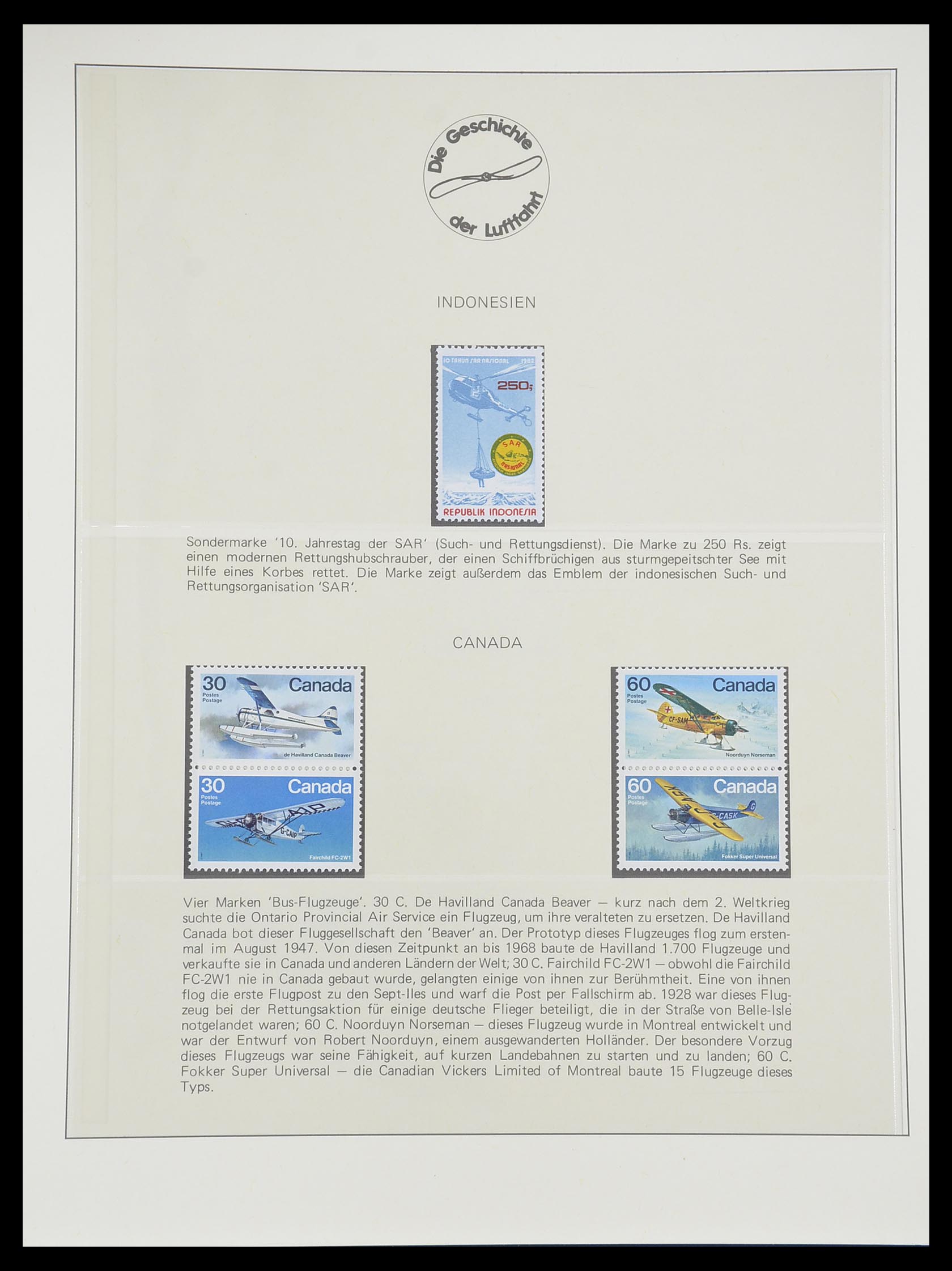 33308 0030 - Postzegelverzameling 33308 Motief luchtpost 1925-2012.