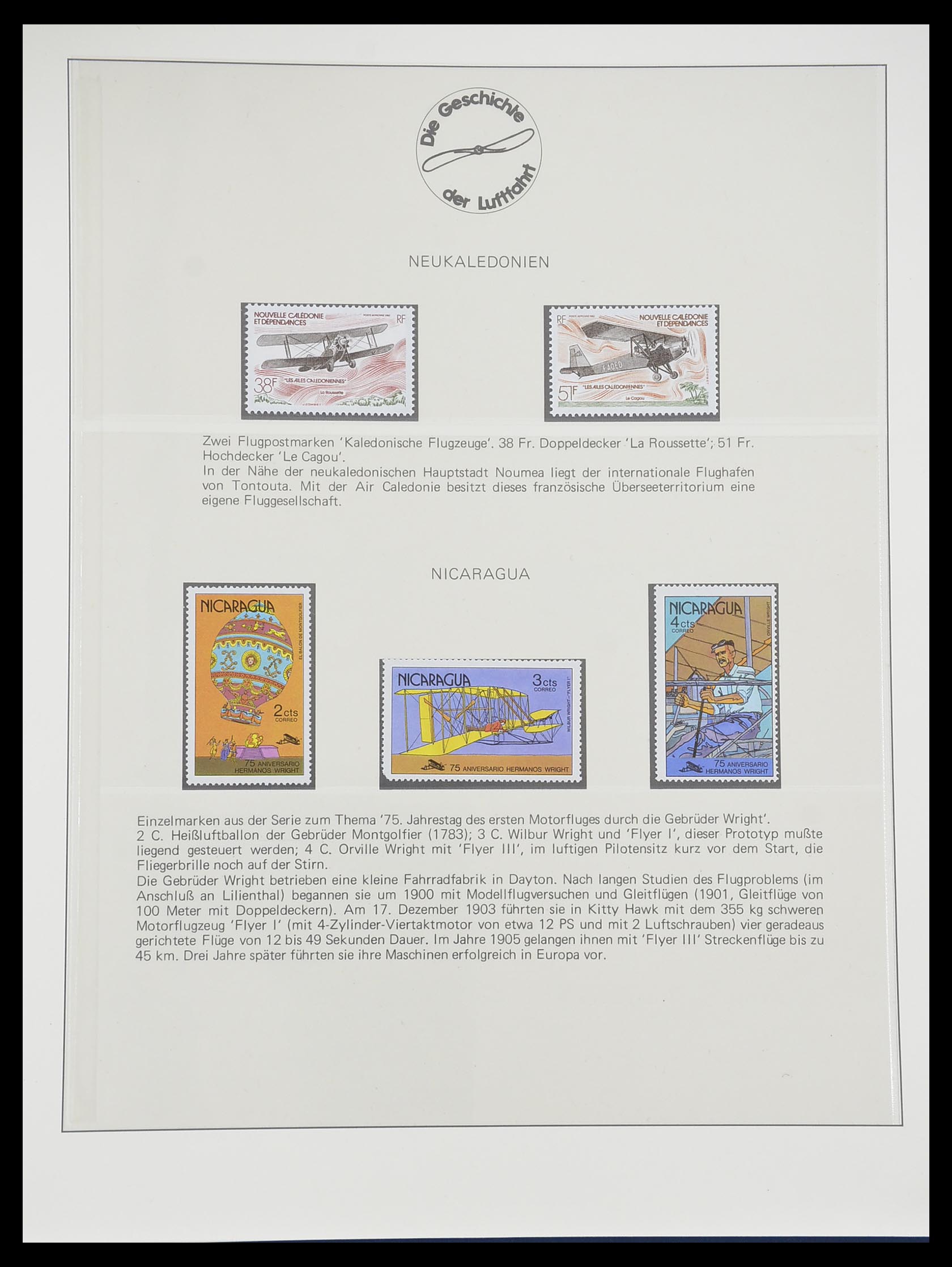 33308 0034 - Postzegelverzameling 33308 Motief luchtpost 1925-2012.