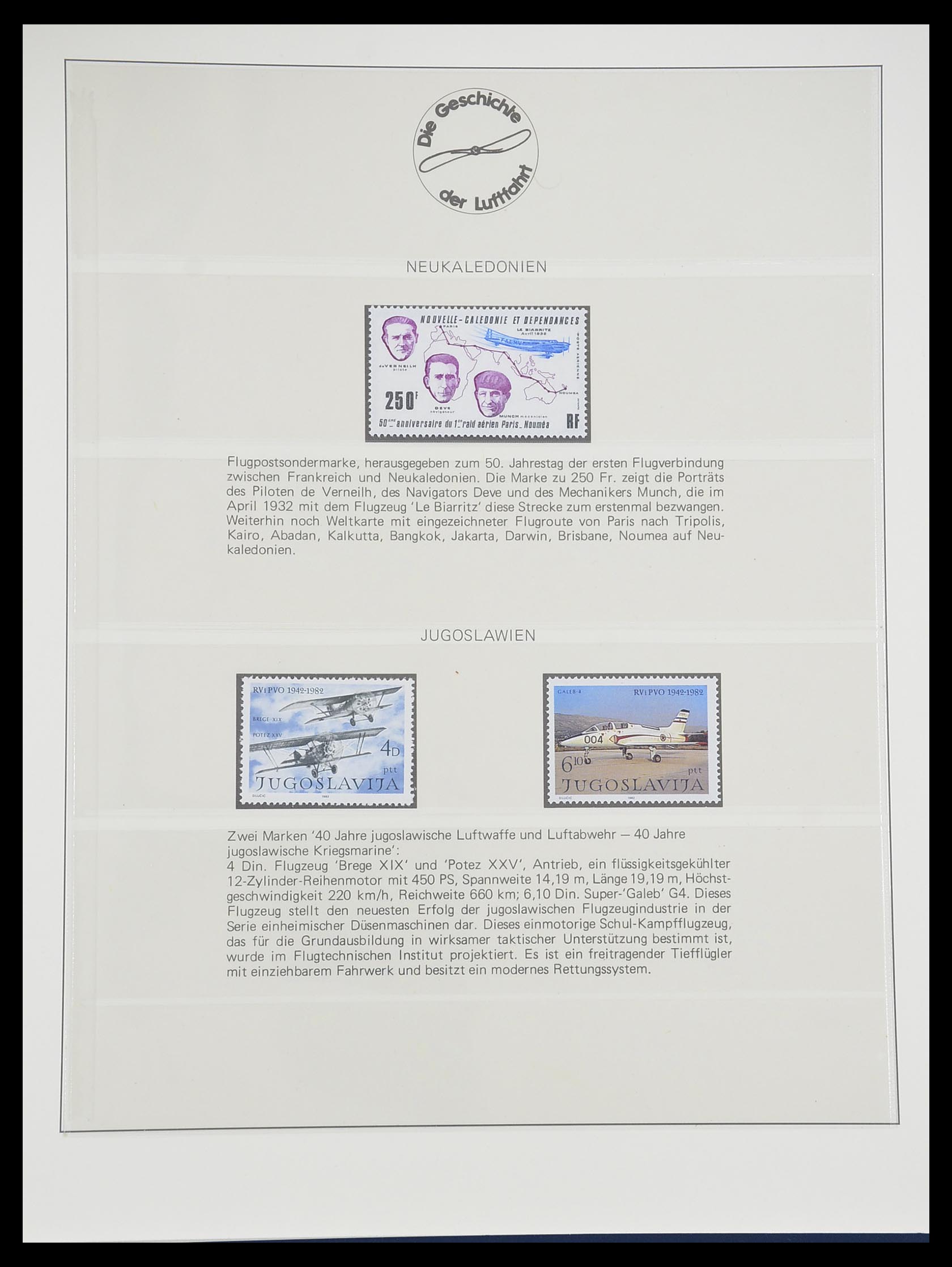 33308 0036 - Postzegelverzameling 33308 Motief luchtpost 1925-2012.