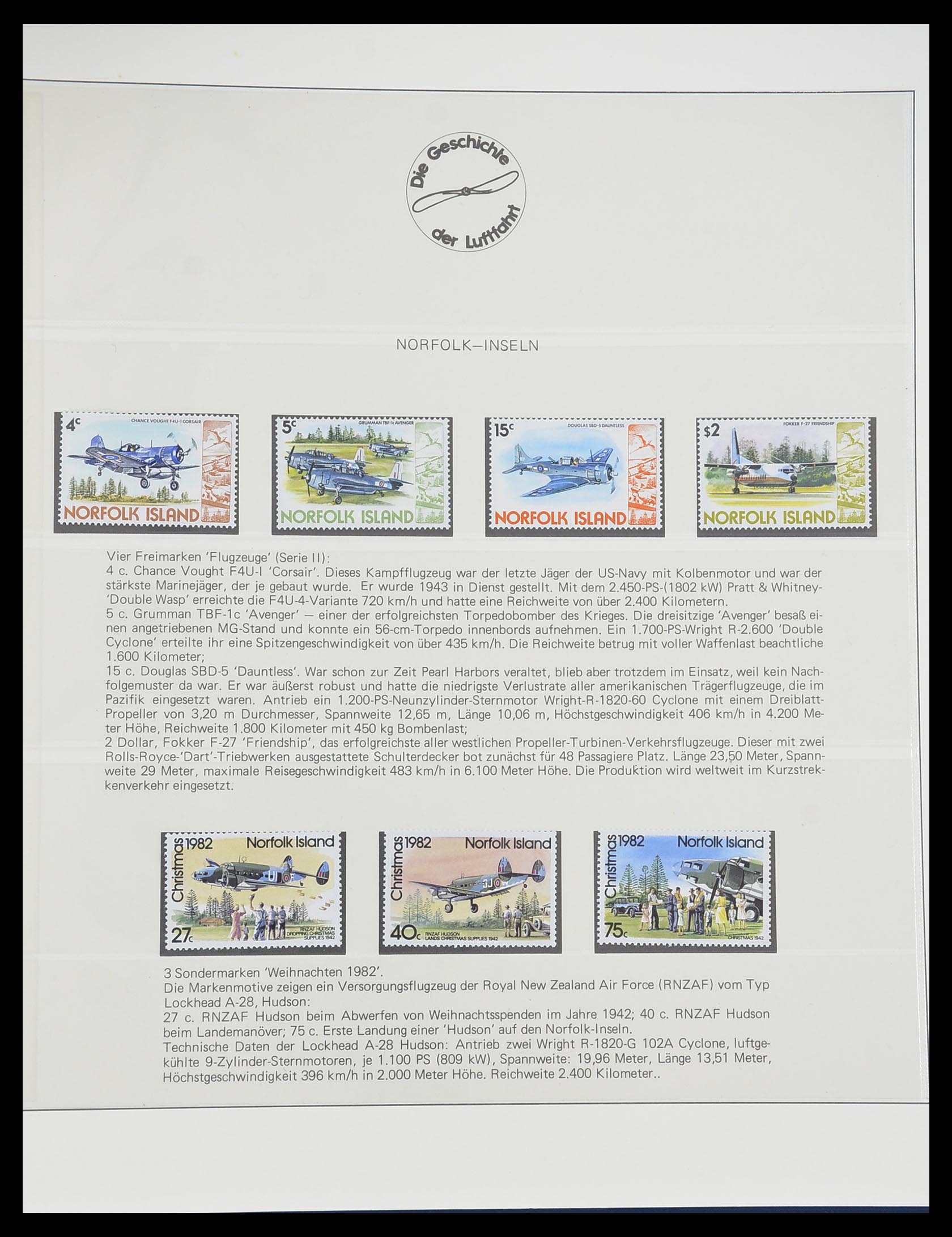 33308 0038 - Postzegelverzameling 33308 Motief luchtpost 1925-2012.