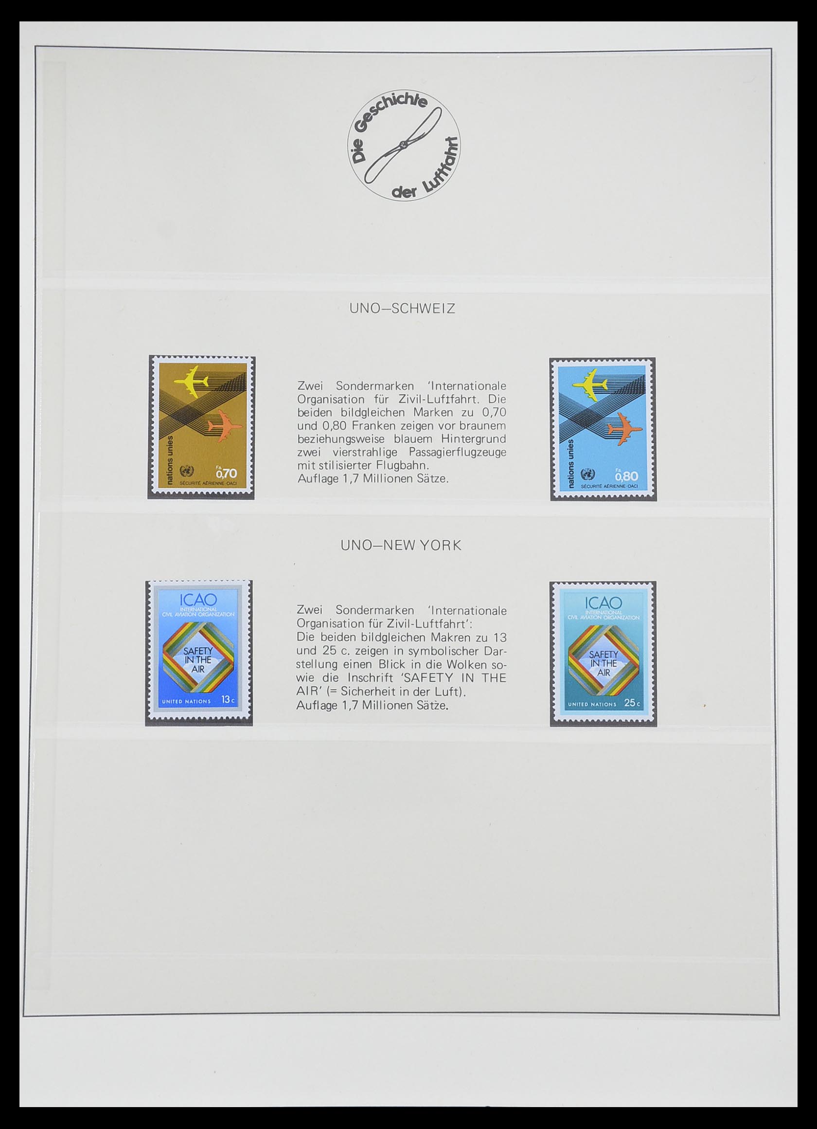 33308 0055 - Postzegelverzameling 33308 Motief luchtpost 1925-2012.