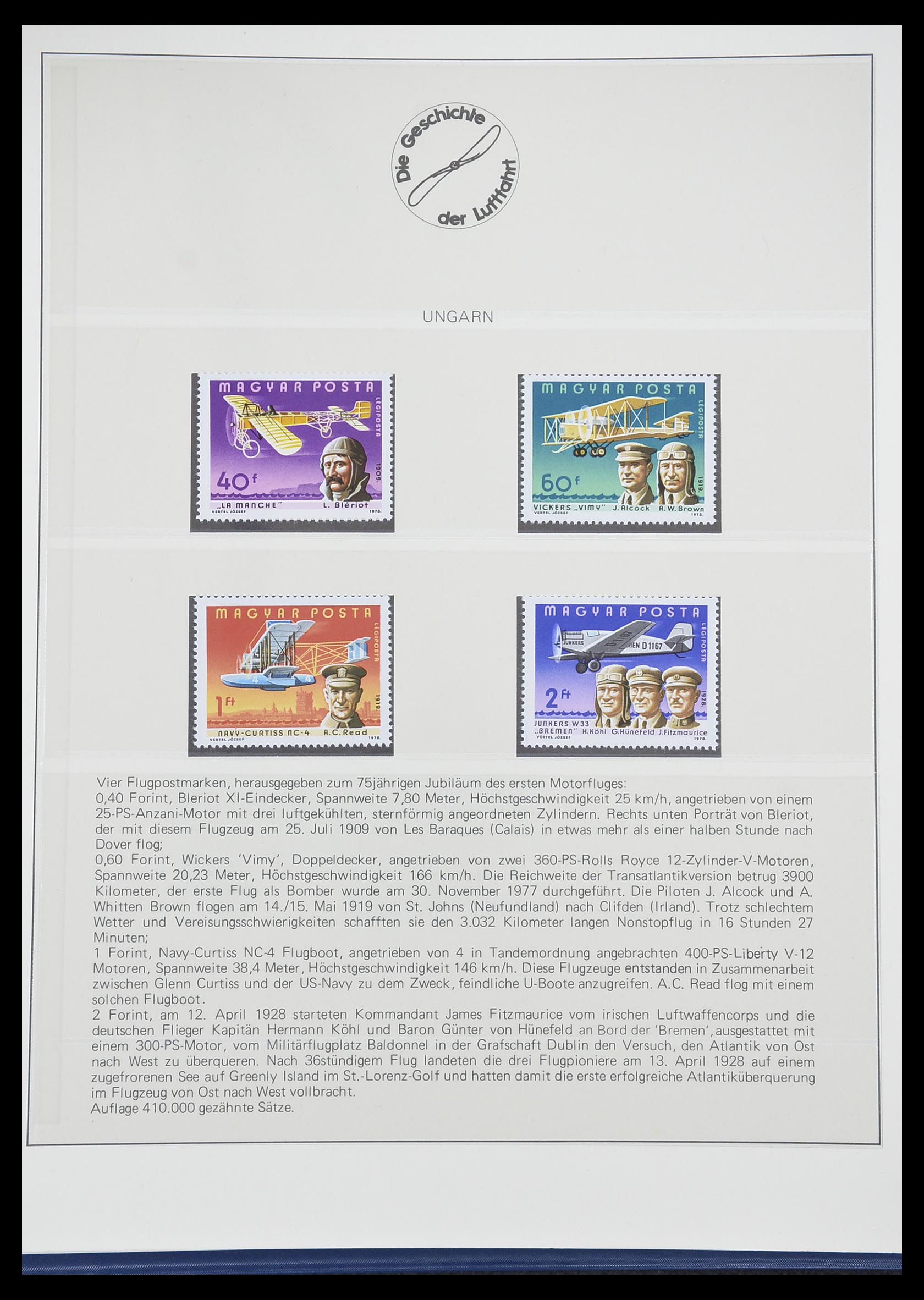 33308 0057 - Postzegelverzameling 33308 Motief luchtpost 1925-2012.
