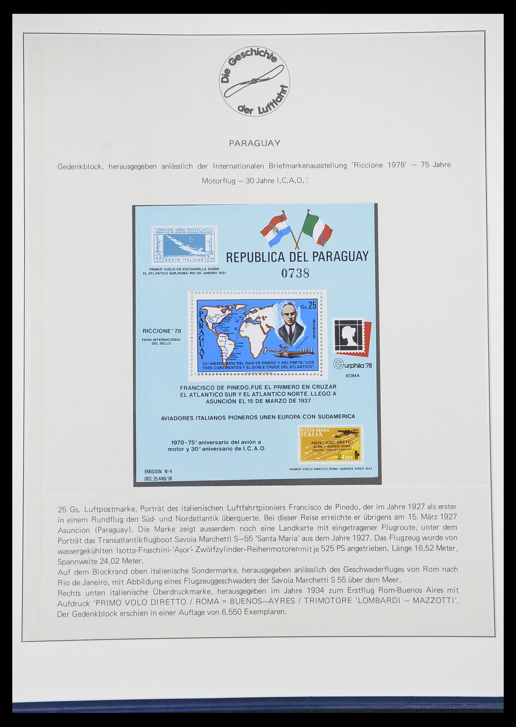 33308 0062 - Postzegelverzameling 33308 Motief luchtpost 1925-2012.