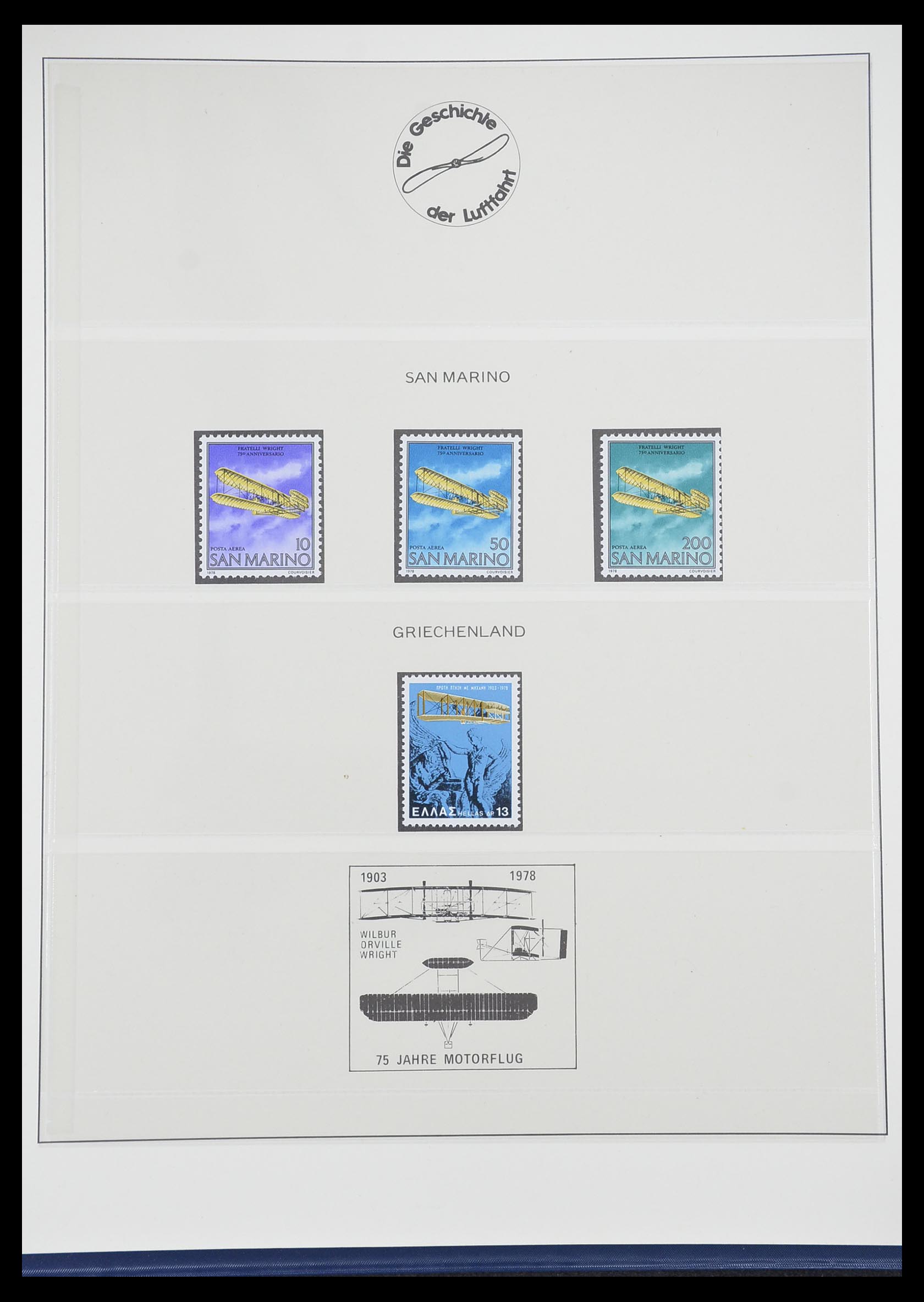 33308 0064 - Postzegelverzameling 33308 Motief luchtpost 1925-2012.