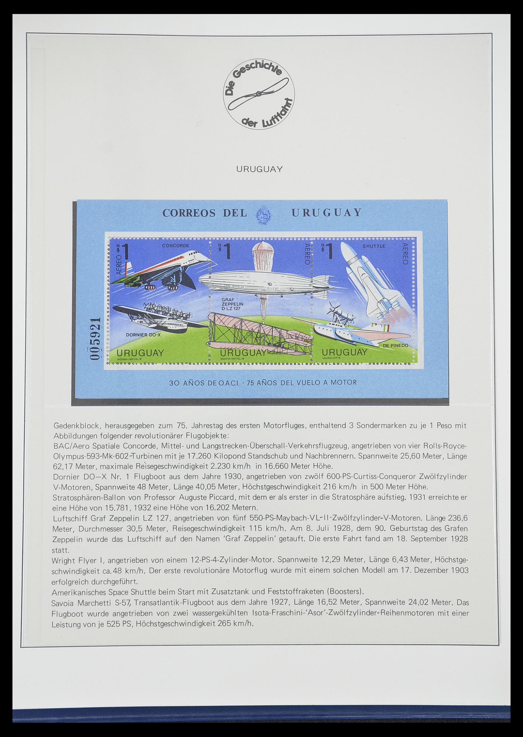 33308 0065 - Postzegelverzameling 33308 Motief luchtpost 1925-2012.