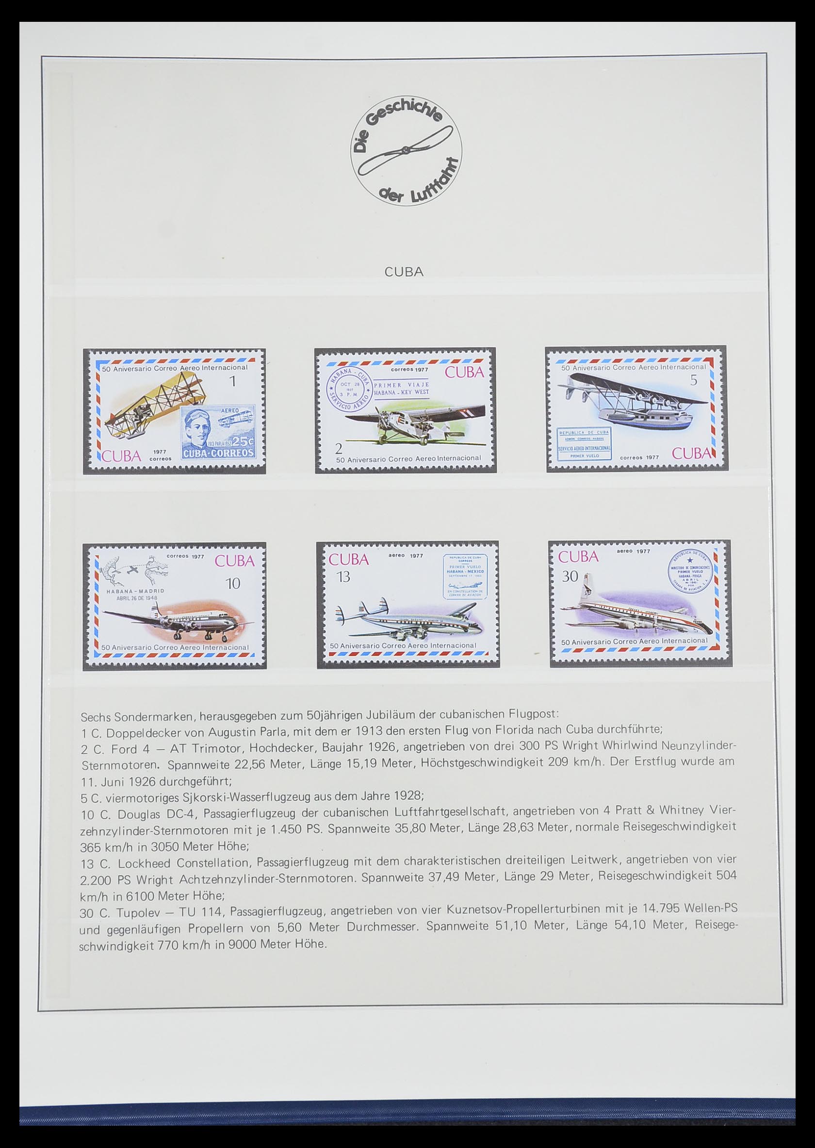 33308 0067 - Postzegelverzameling 33308 Motief luchtpost 1925-2012.