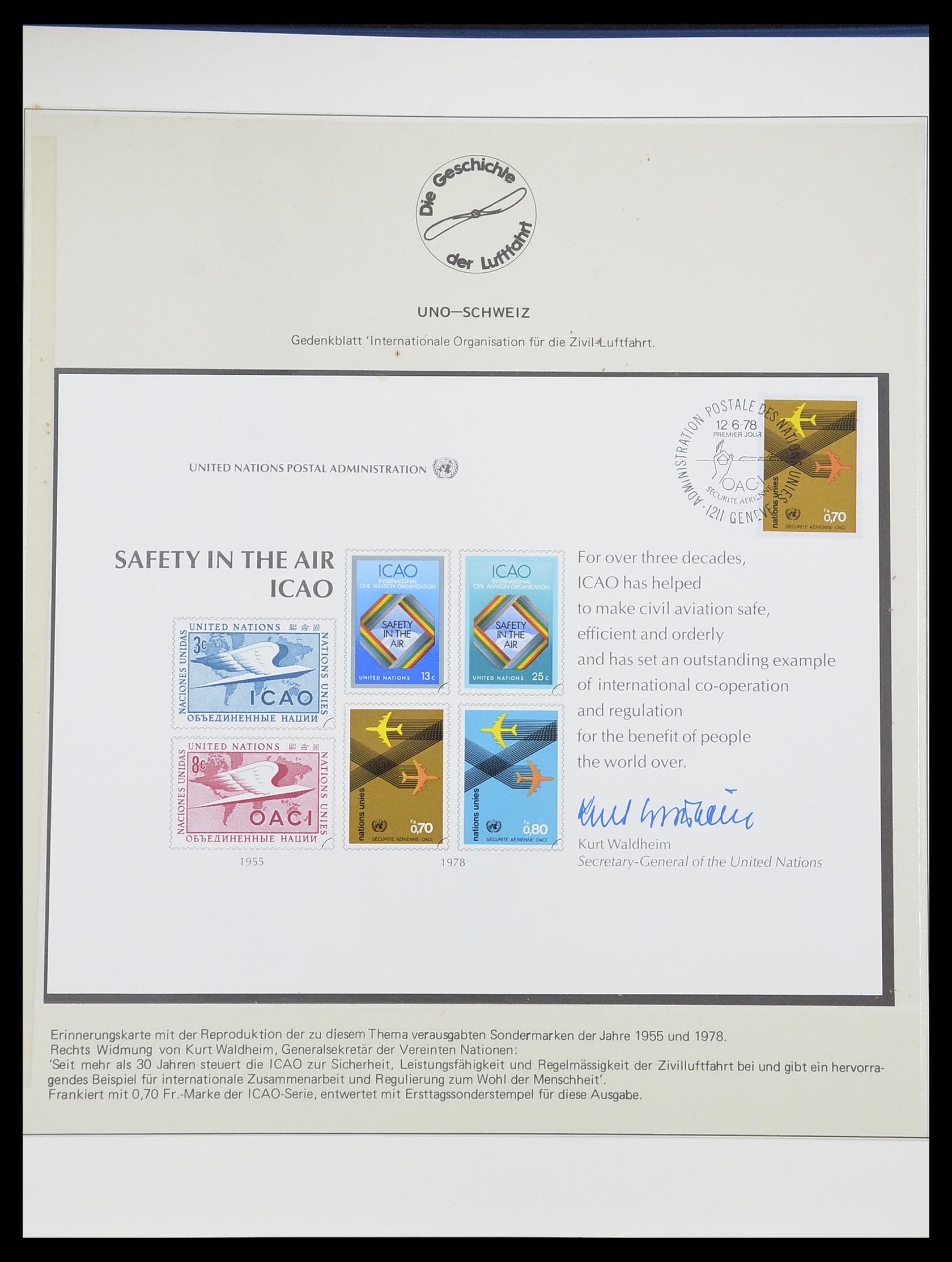 33308 0069 - Postzegelverzameling 33308 Motief luchtpost 1925-2012.