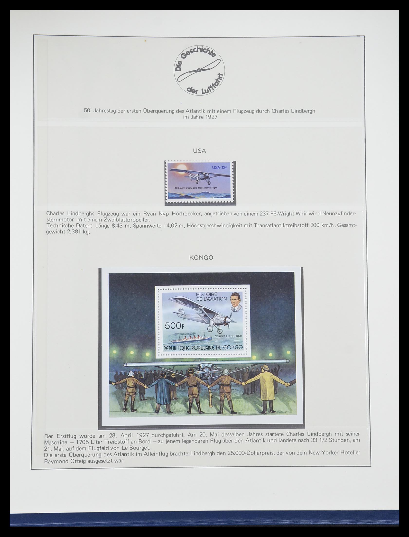 33308 0083 - Postzegelverzameling 33308 Motief luchtpost 1925-2012.