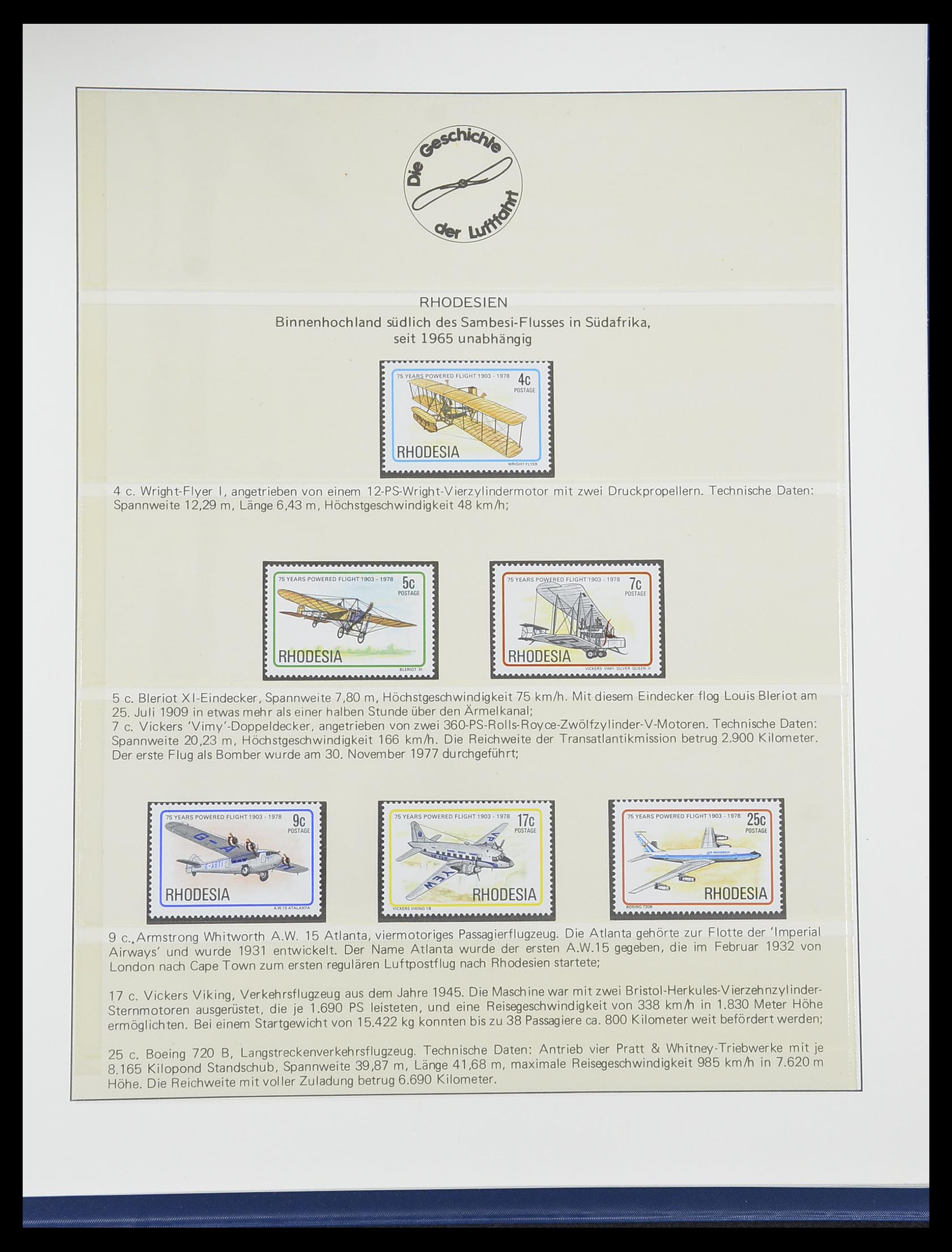 33308 0085 - Postzegelverzameling 33308 Motief luchtpost 1925-2012.