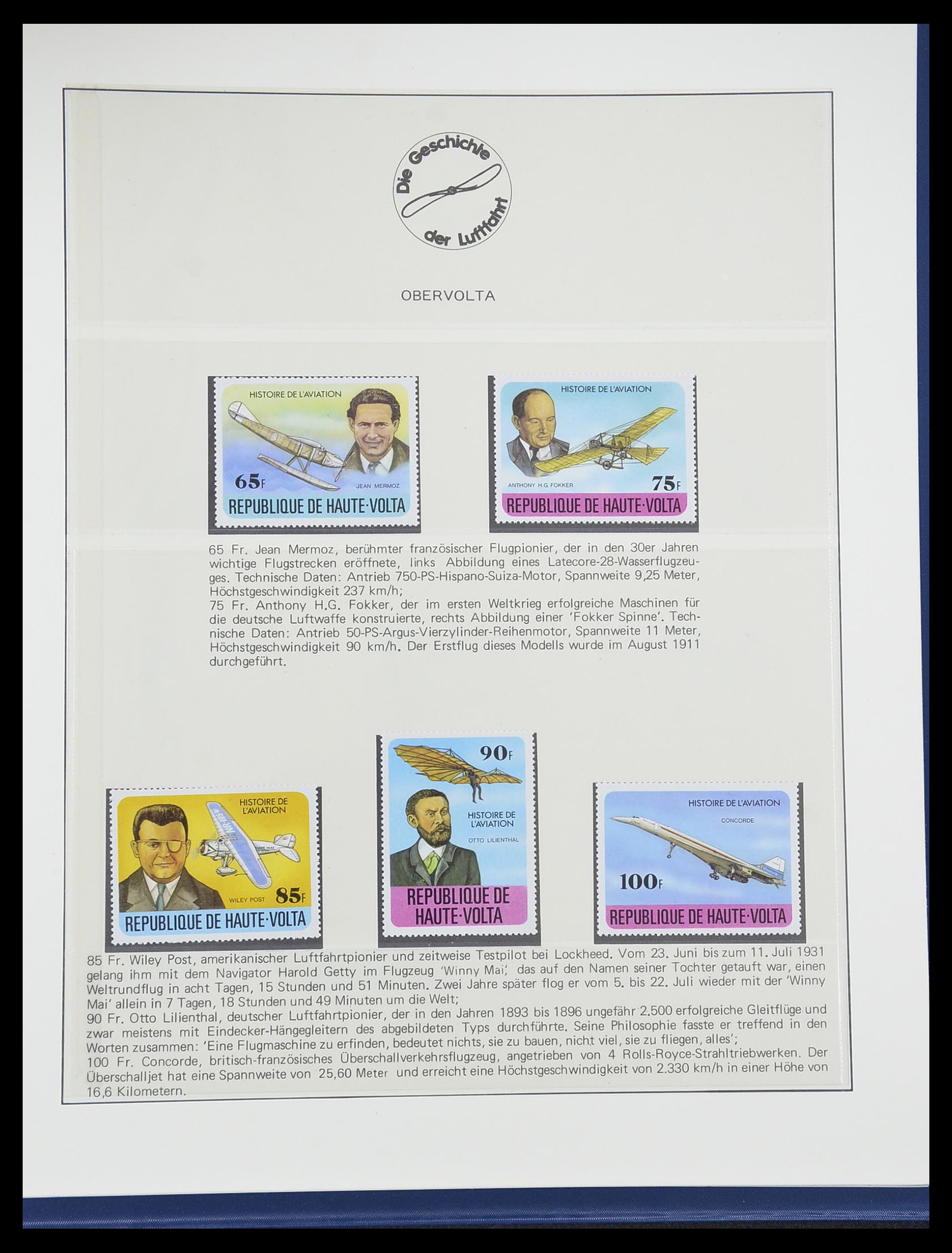 33308 0088 - Postzegelverzameling 33308 Motief luchtpost 1925-2012.