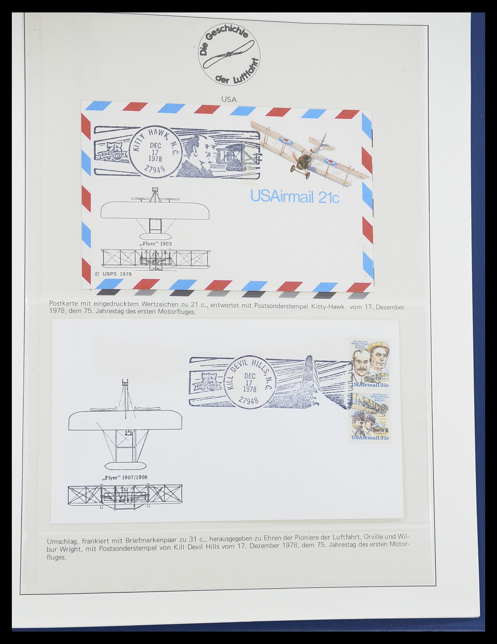 33308 0096 - Postzegelverzameling 33308 Motief luchtpost 1925-2012.