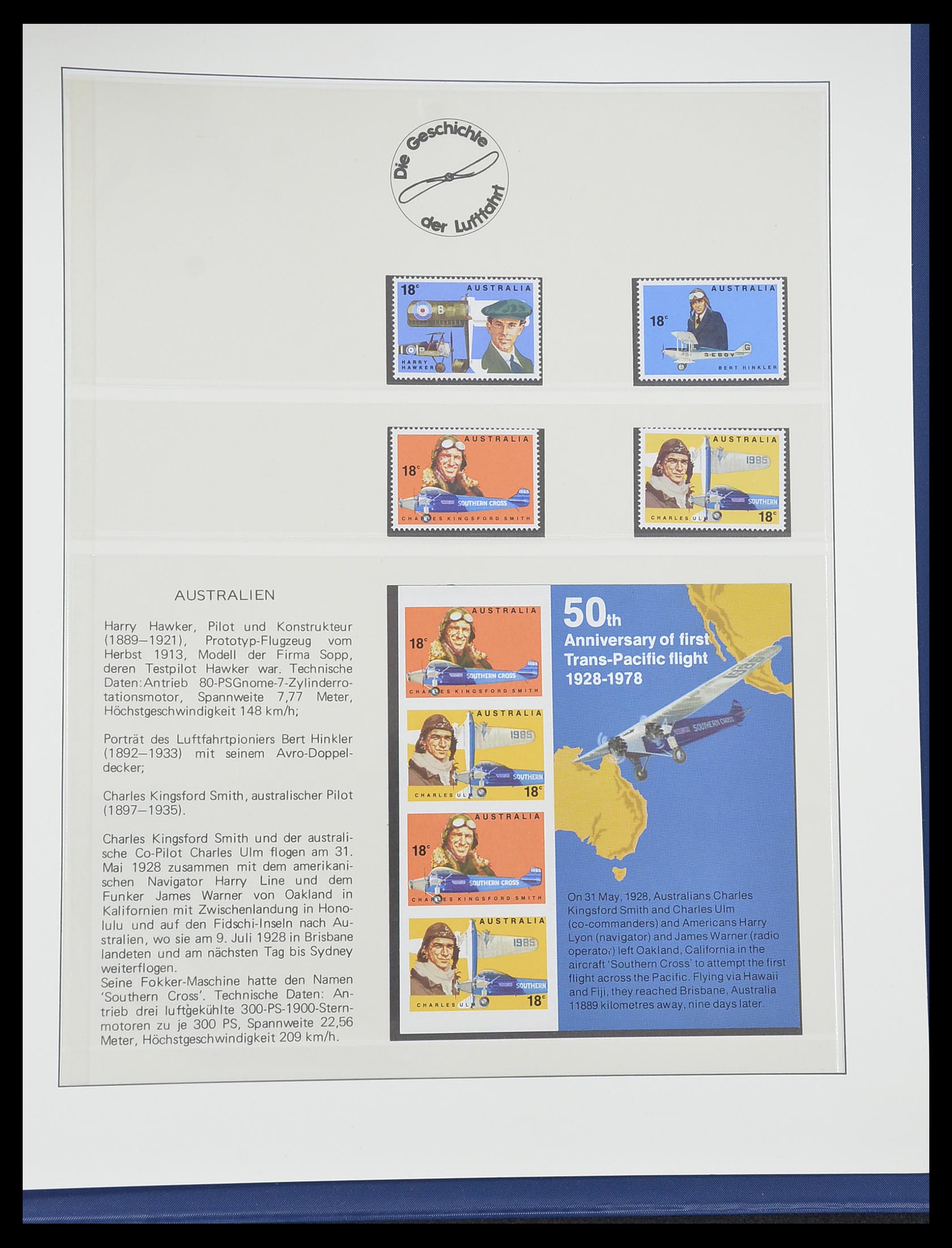 33308 0099 - Postzegelverzameling 33308 Motief luchtpost 1925-2012.